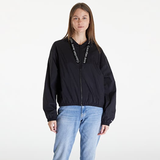 Cropped drawstring windbreaker deals