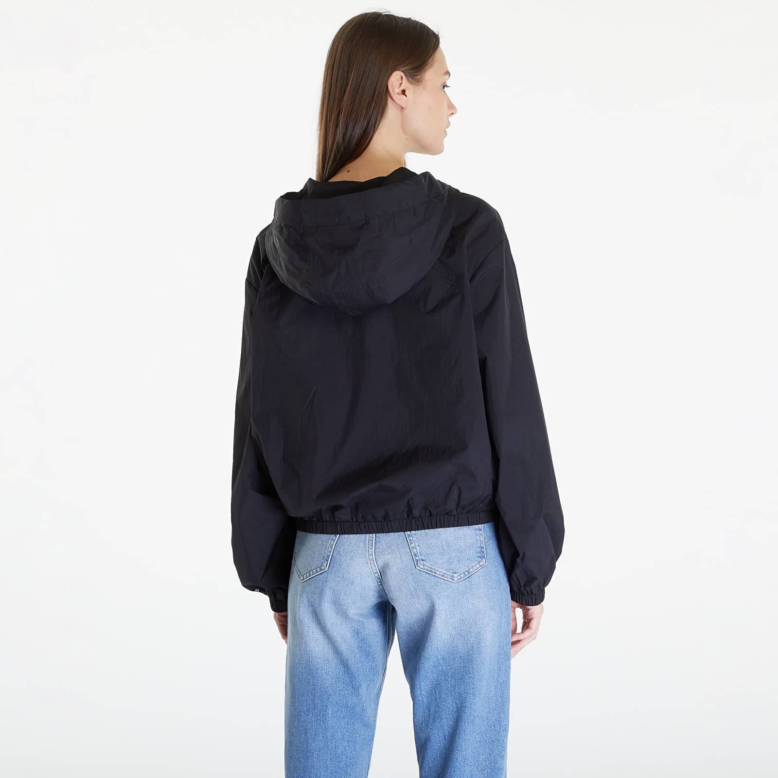 Kurtki wiatrówki Calvin Klein Jeans Logo Drawstring Windbreaker Black