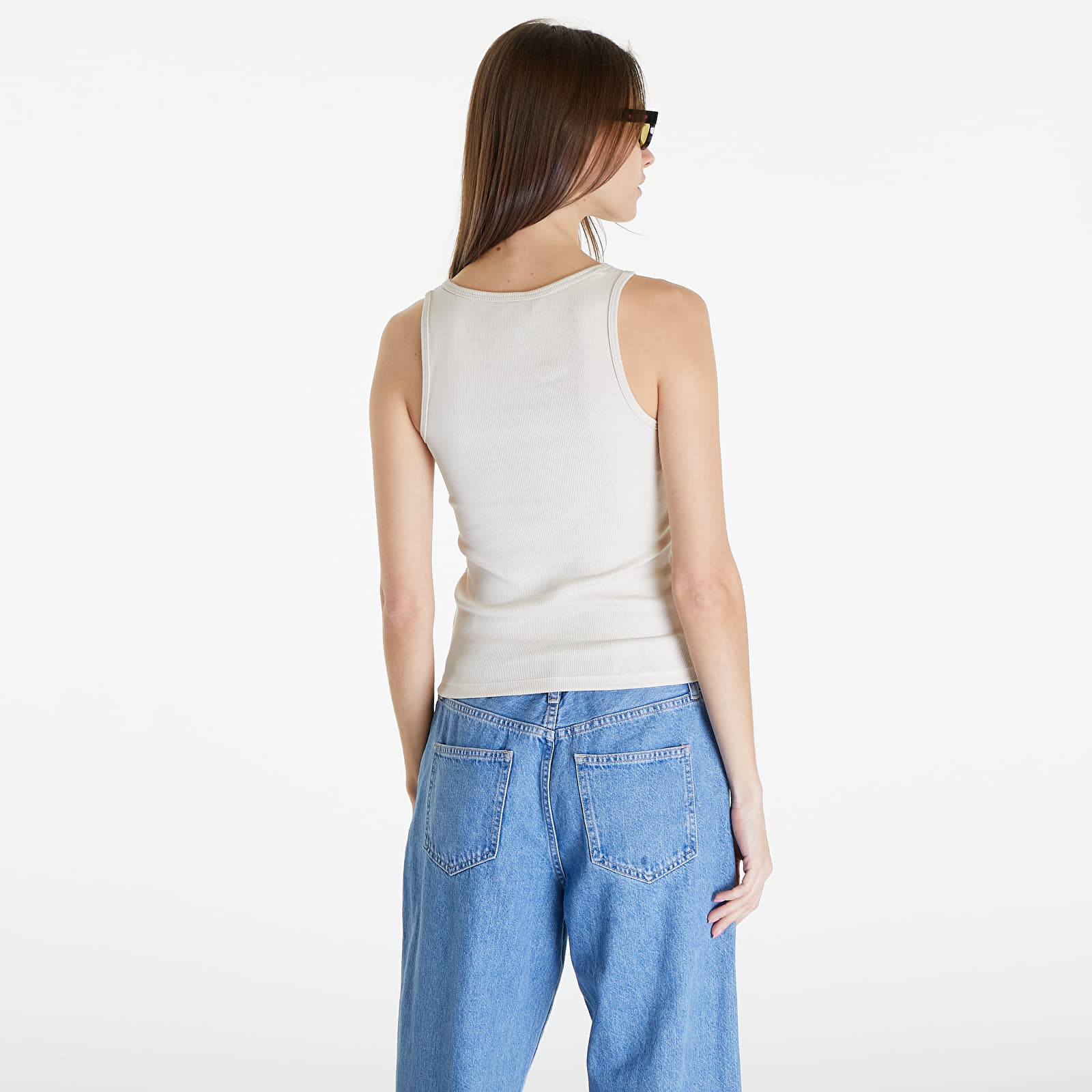 Camisetas de tirantes Tommy Jeans Essential Rib Tank Top Beige