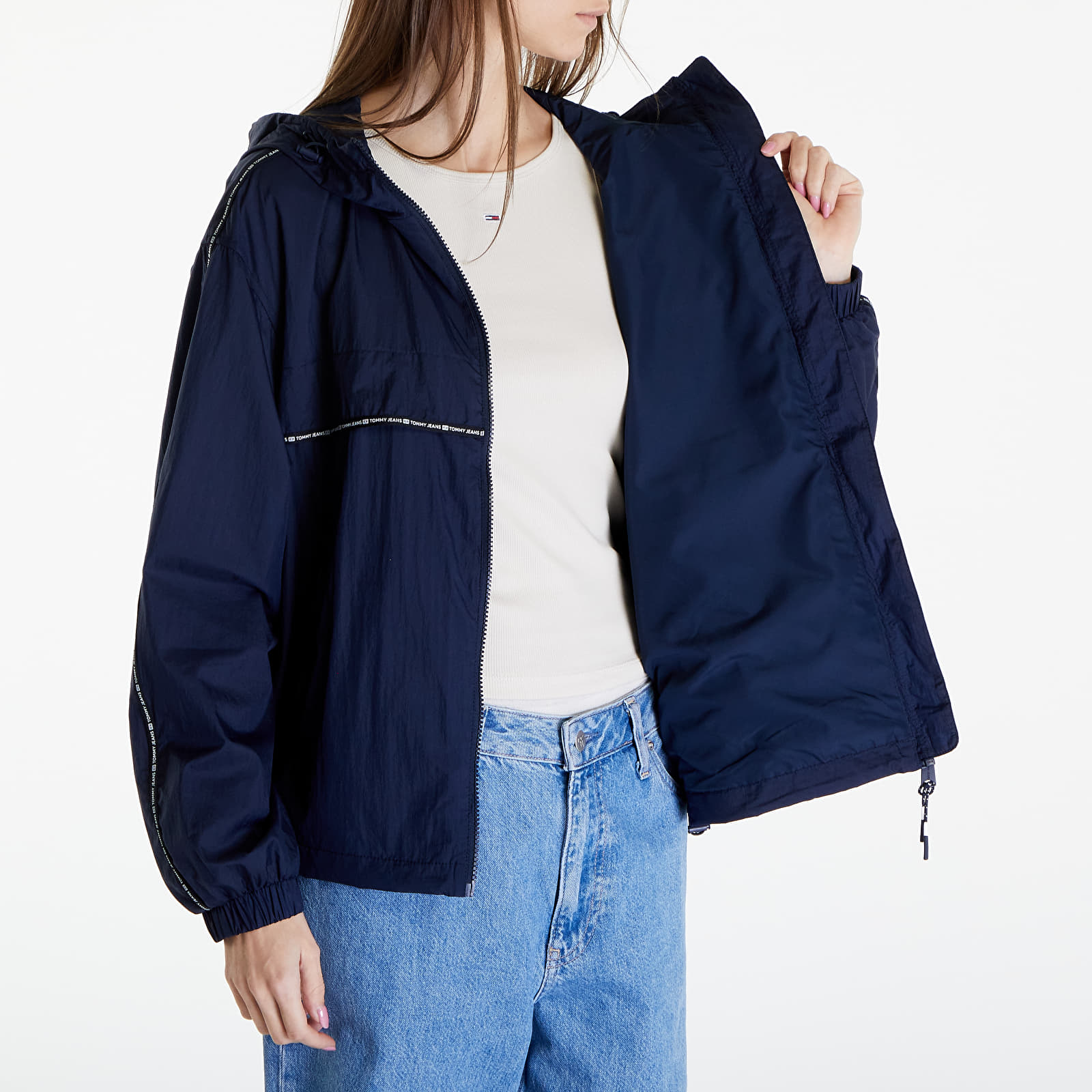 Coach jackor Tommy Jeans Chicago Tape Windbreaker Dark Night Navy
