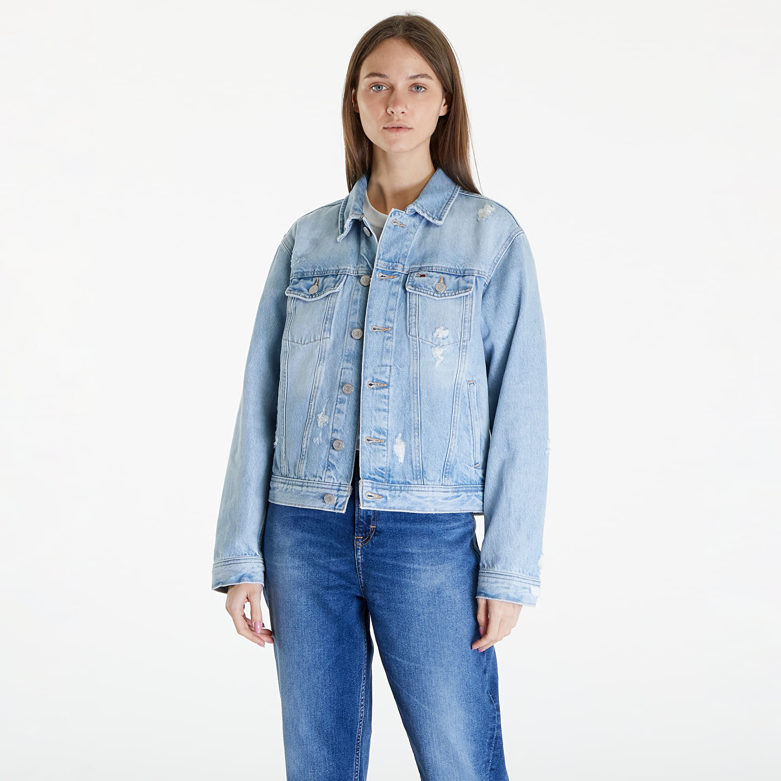 Dzsekik Tommy Jeans Mom Classic Jeans Jacket Denim Light
