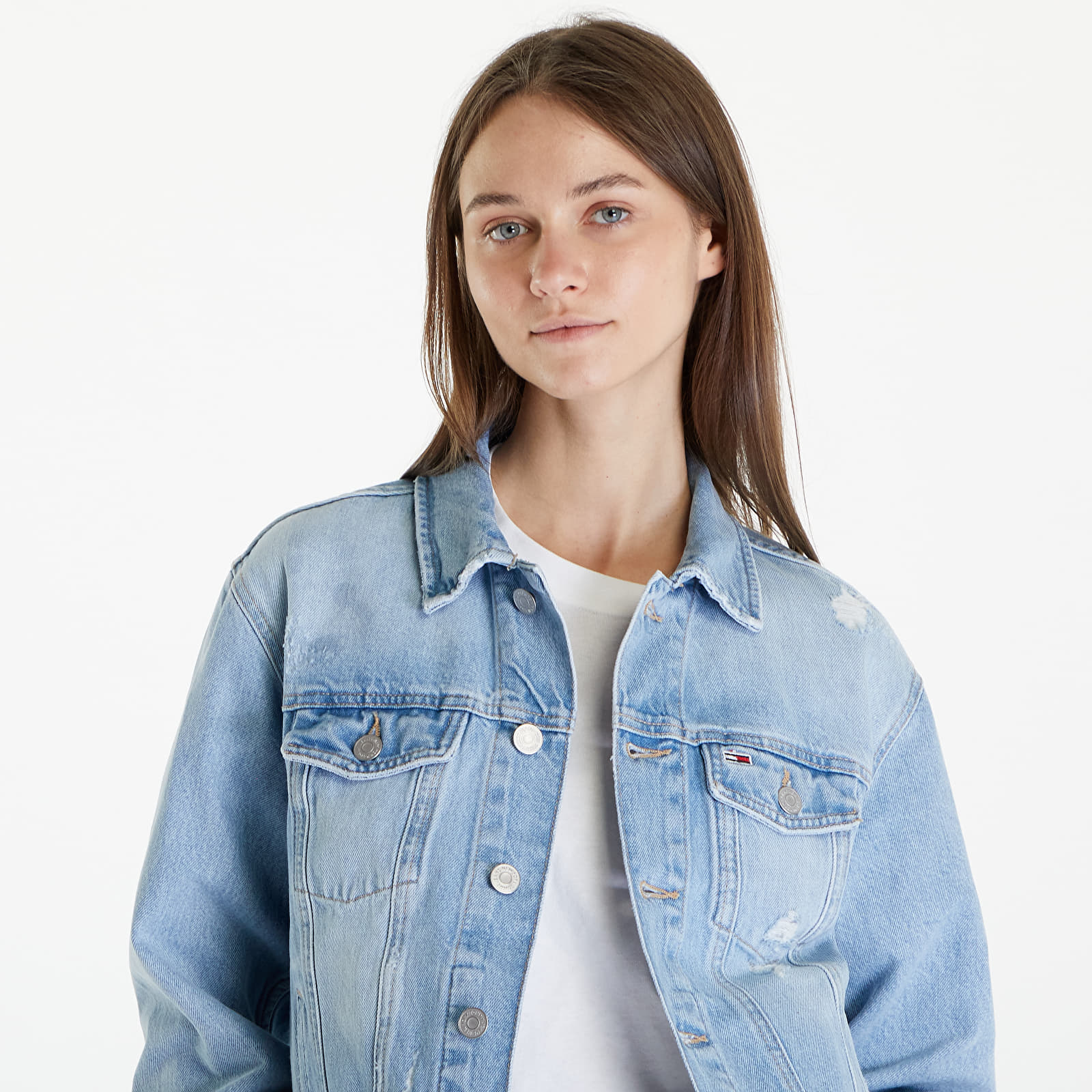 Dzsekik Tommy Jeans Mom Classic Jeans Jacket Denim Light