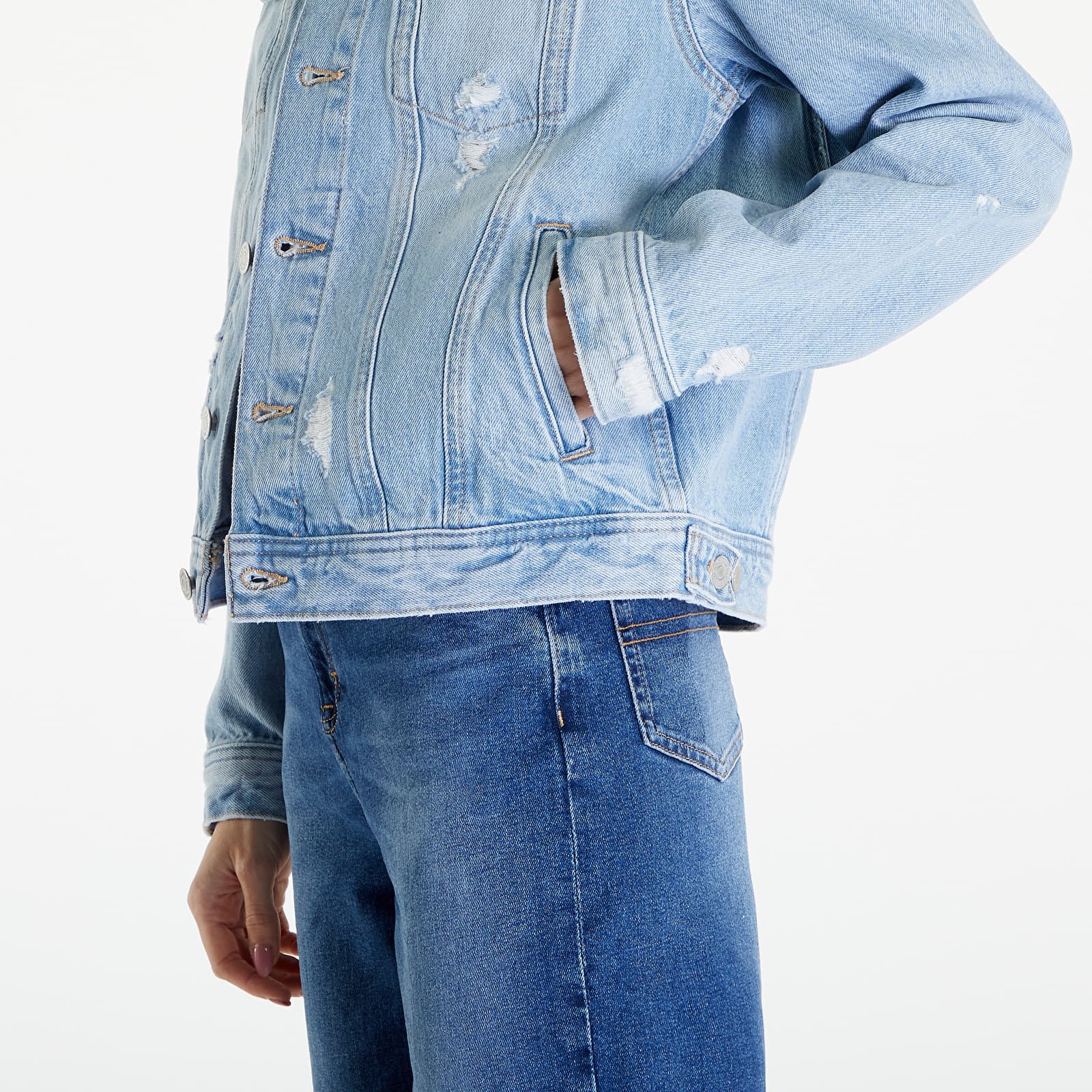 Dzsekik Tommy Jeans Mom Classic Jeans Jacket Denim Light