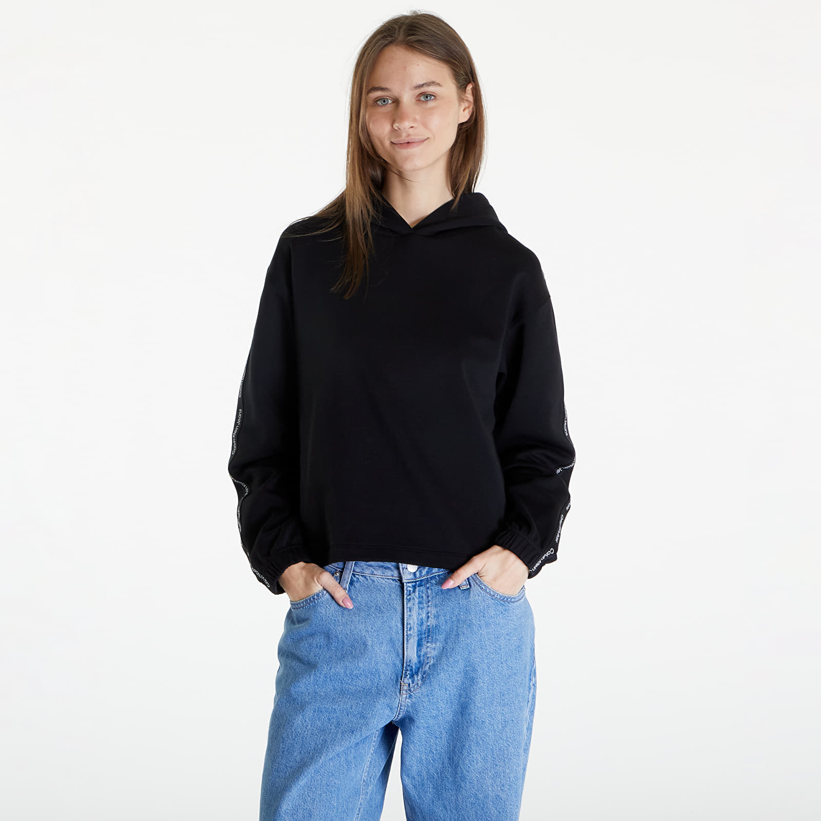 Calvin Klein - jeans logo elastic hoodie black