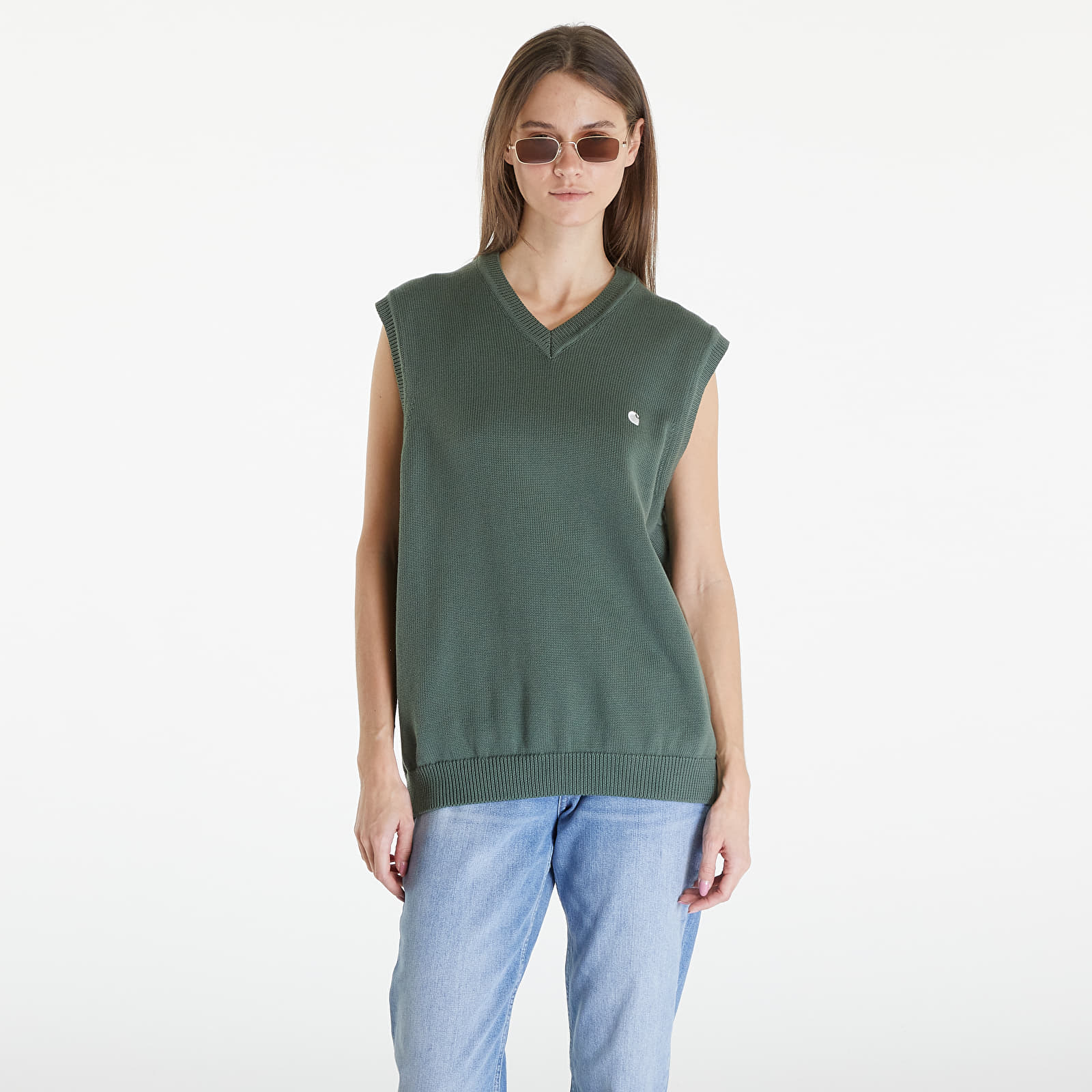 Vesty Carhartt WIP Madison Vest Sweater UNISEX Park/ Wax