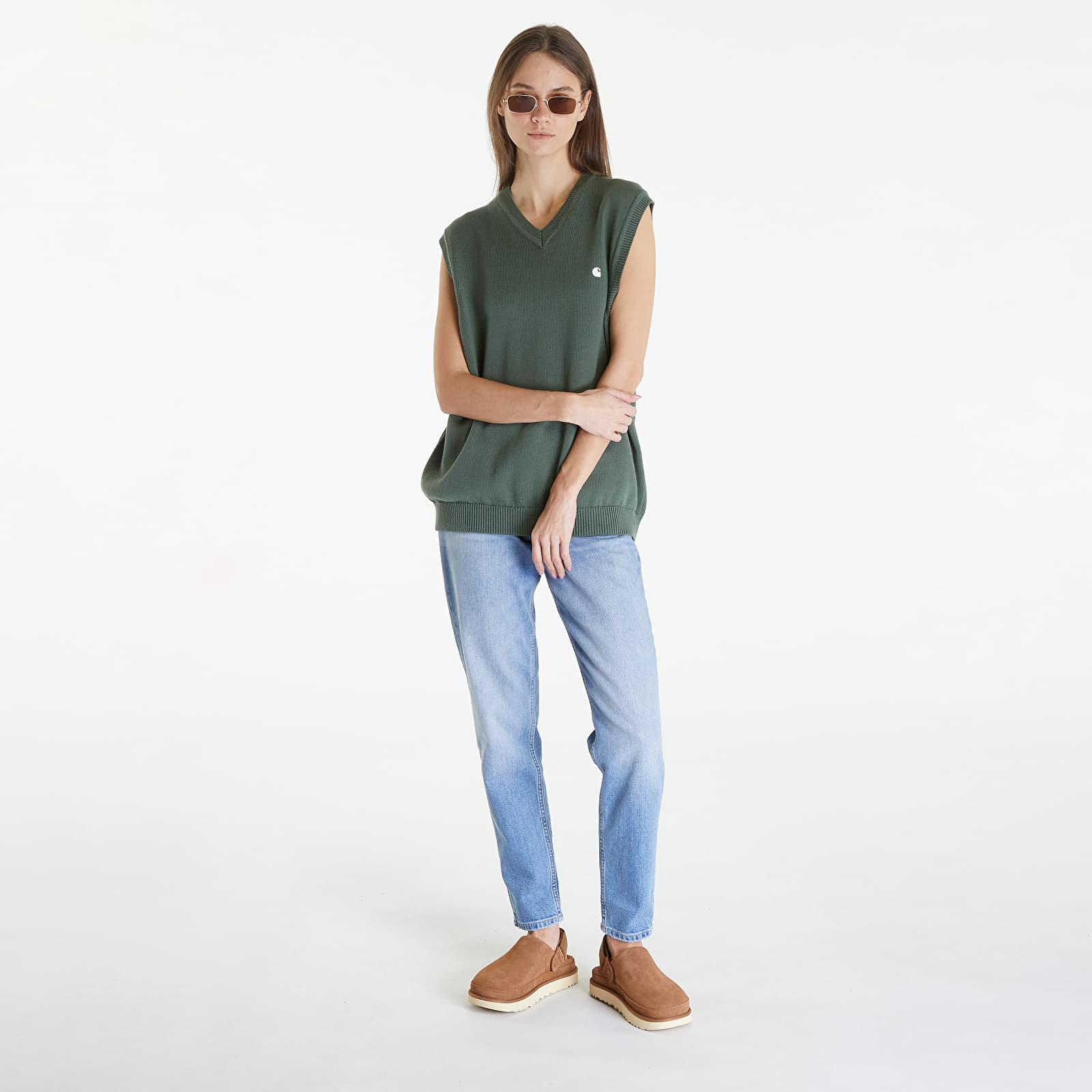 Vesty Carhartt WIP Madison Vest Sweater UNISEX Park/ Wax