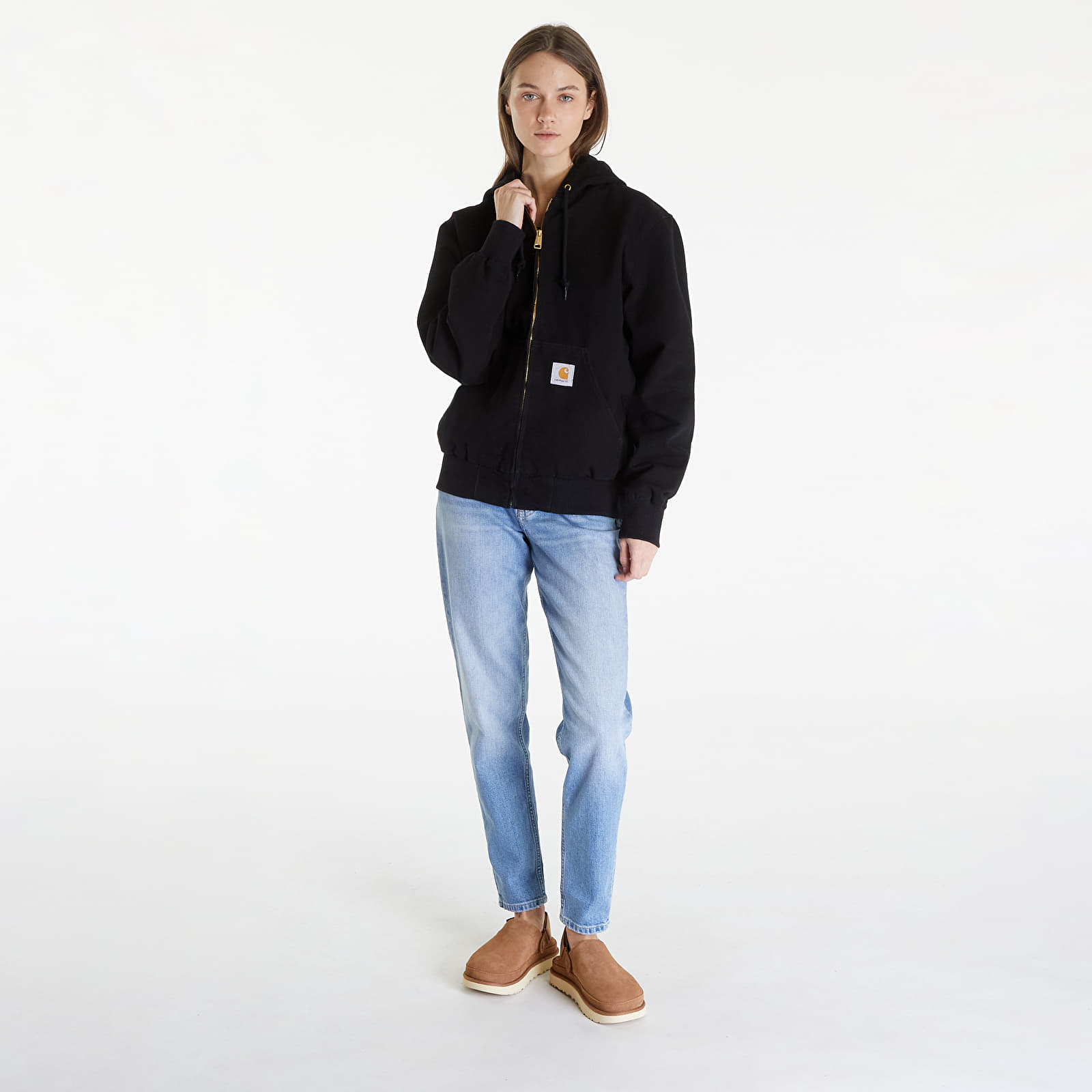 Geci Carhartt WIP Active Jacket UNISEX Black Aged Canvas