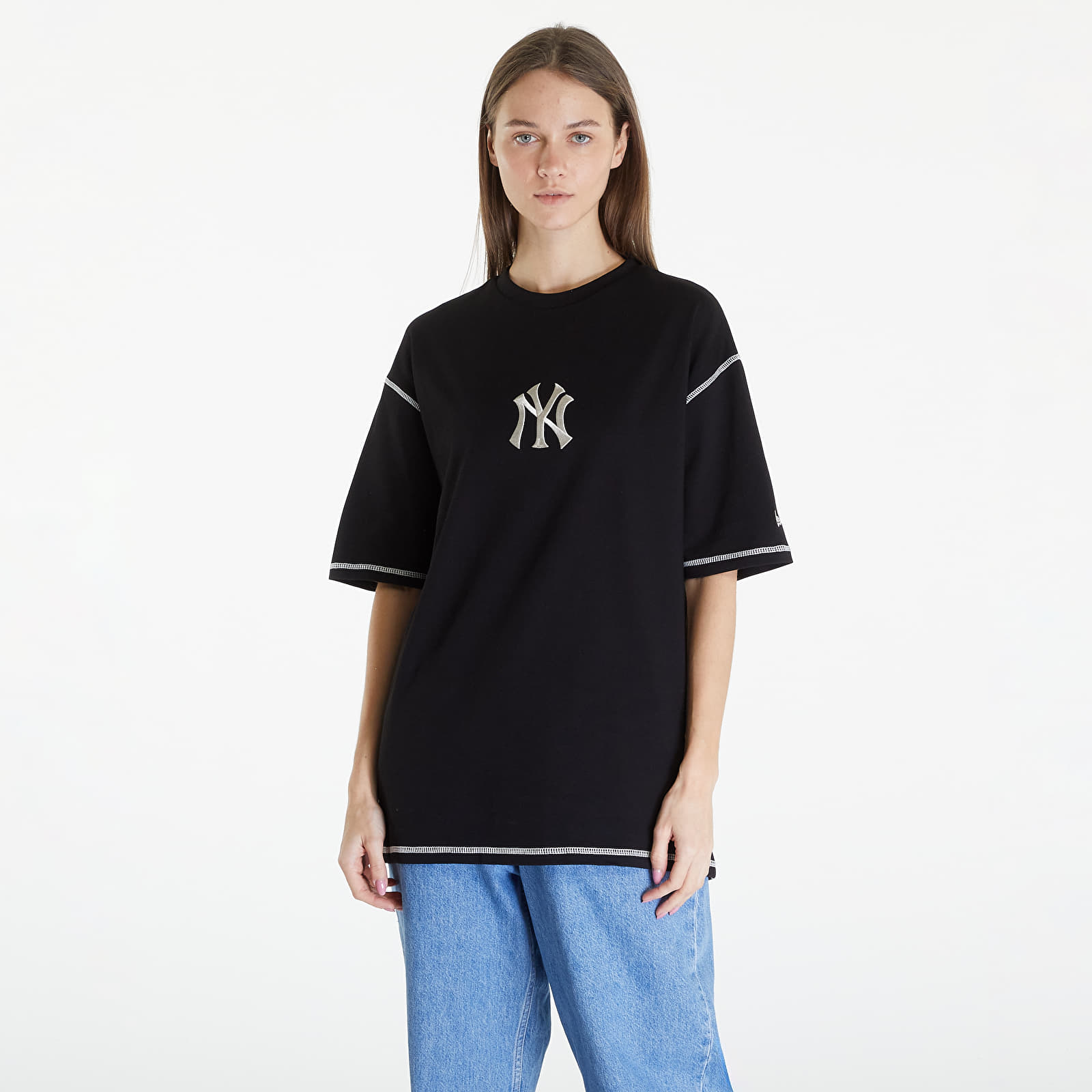 Magliette New Era New York Yankees MLB World Series Oversized T-Shirt UNISEX Black/ Off White