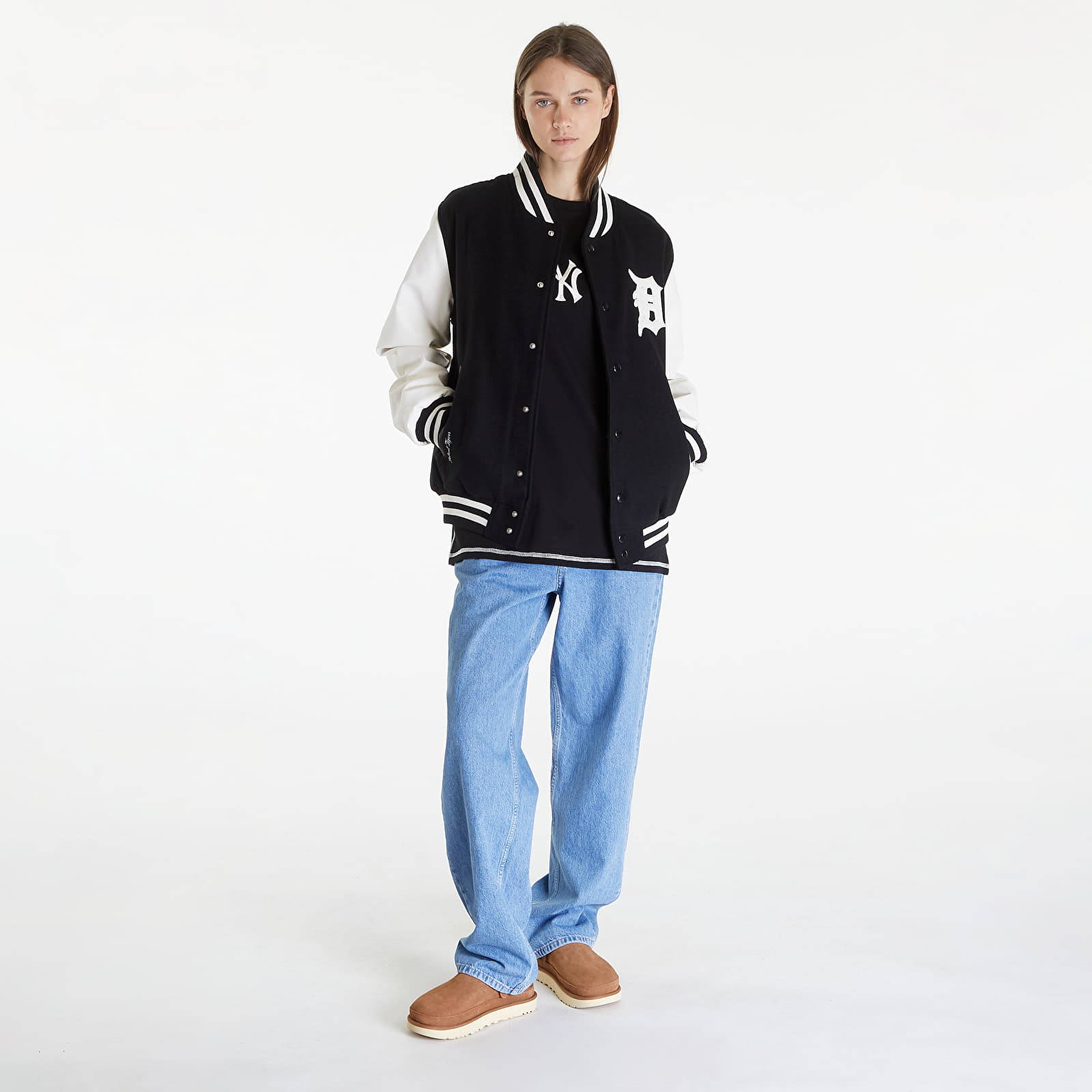 Bomber-takit New Era Detroit Tigers MLB World Series Black Varsity Jacket UNISEX Black/ Off White