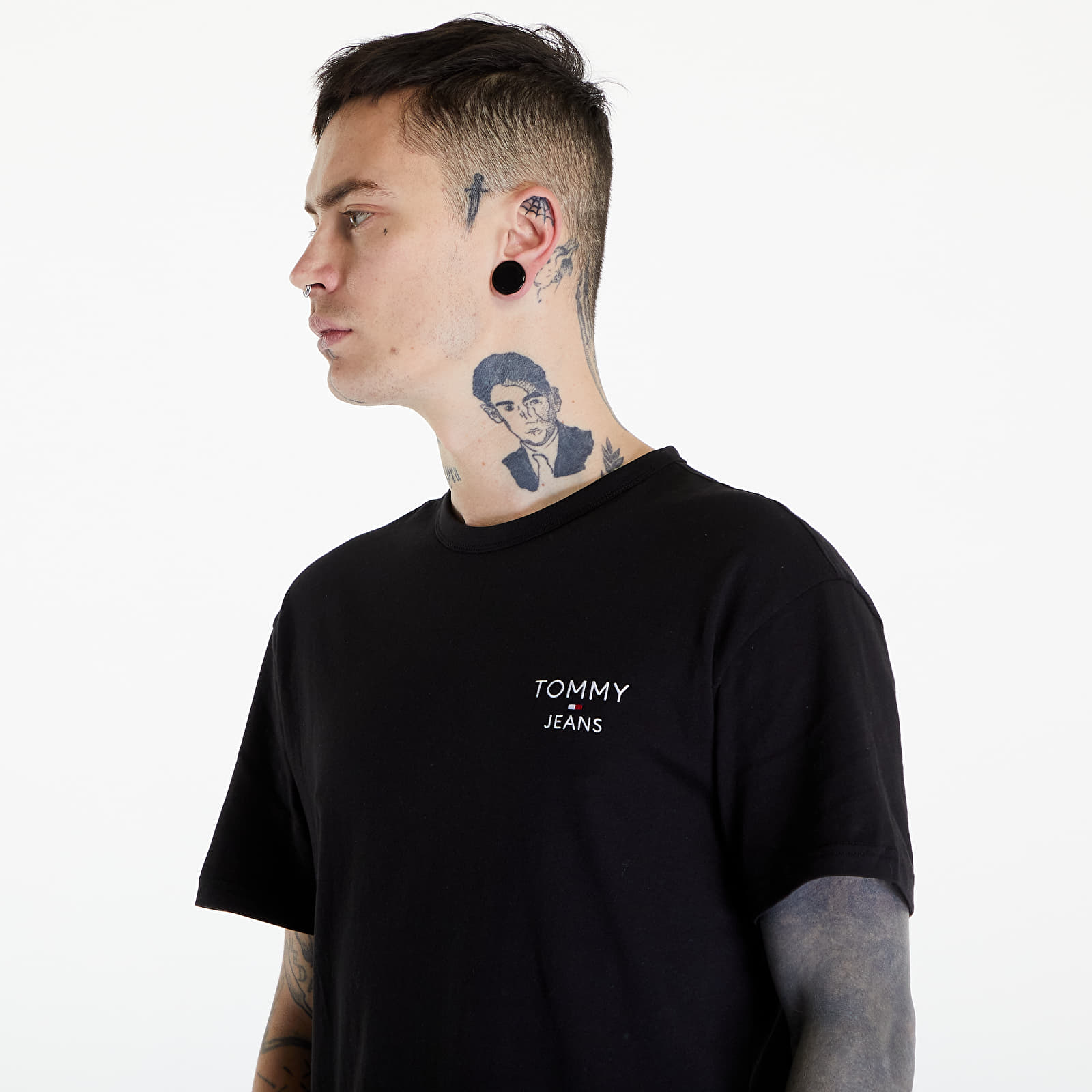Magliette Tommy Jeans Reg Corp Tee Ext Black