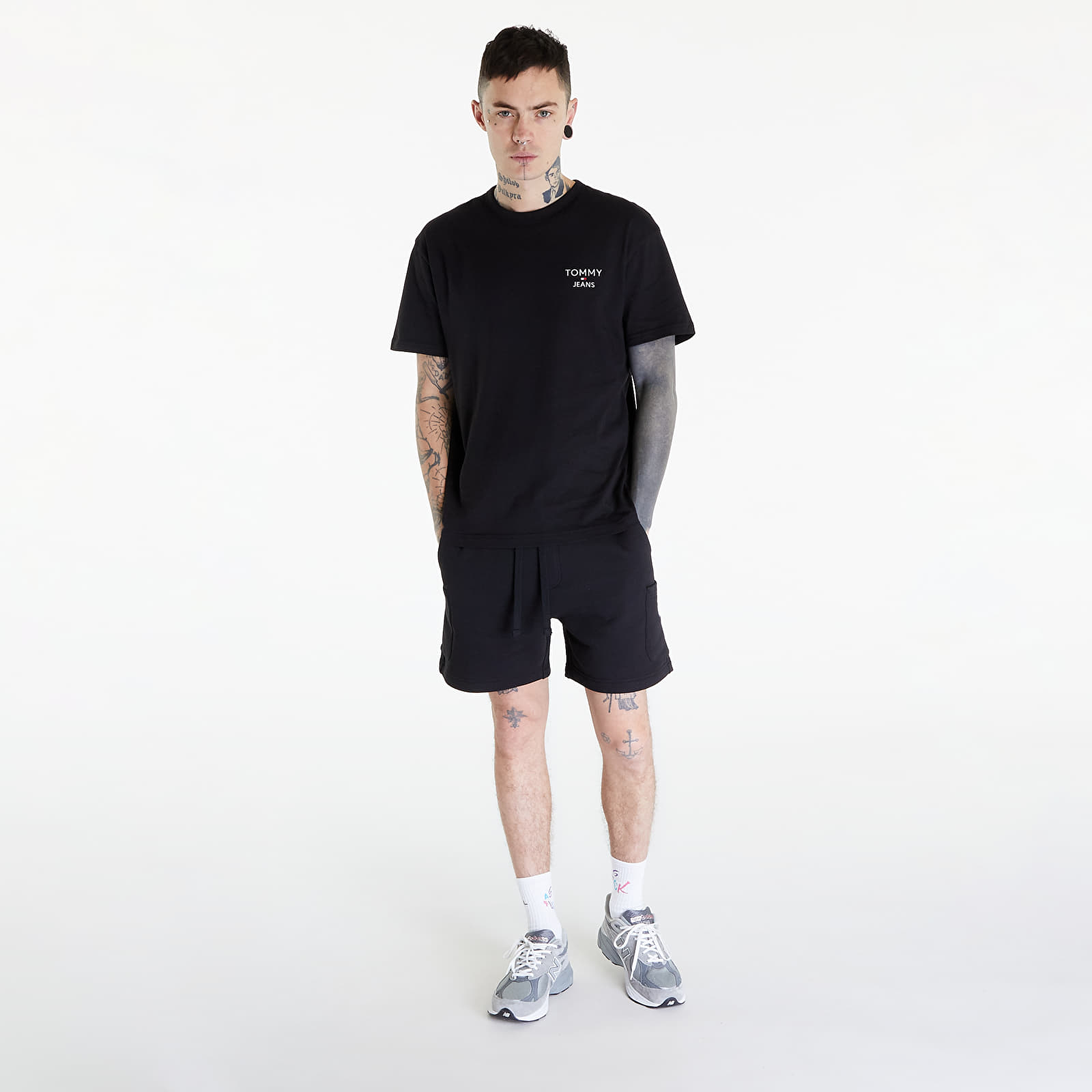Magliette Tommy Jeans Reg Corp Tee Ext Black