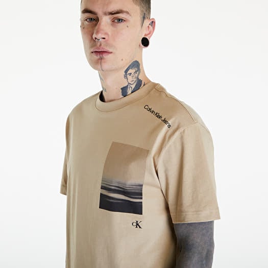 Beige calvin klein t shirt outlet