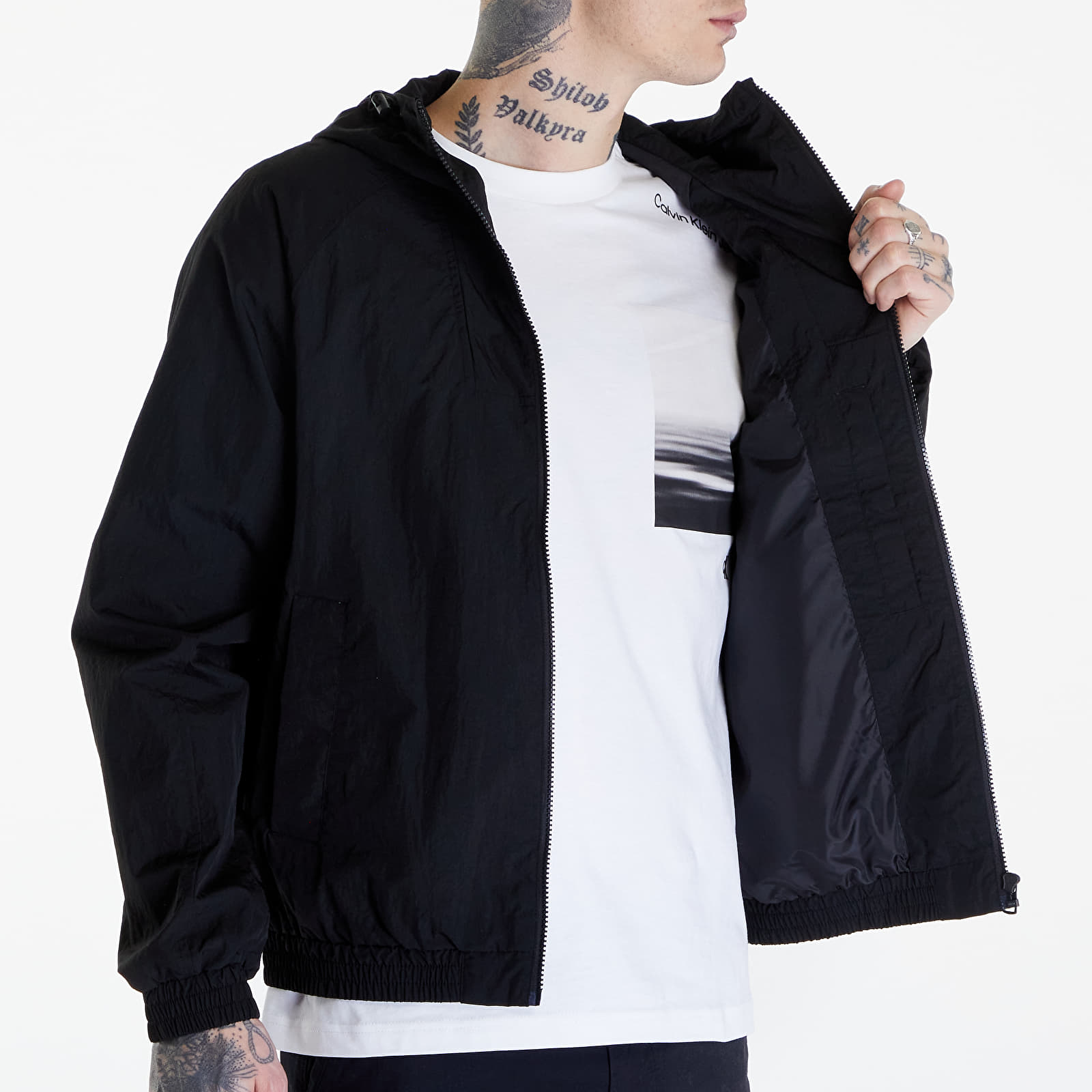 Bundy Calvin Klein Jeans Unpadded Hooded Harr Black