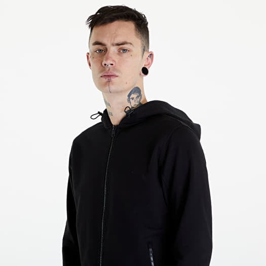 Hoodies and sweatshirts Calvin Klein Jeans Woven Tab Zip Through Black Footshop