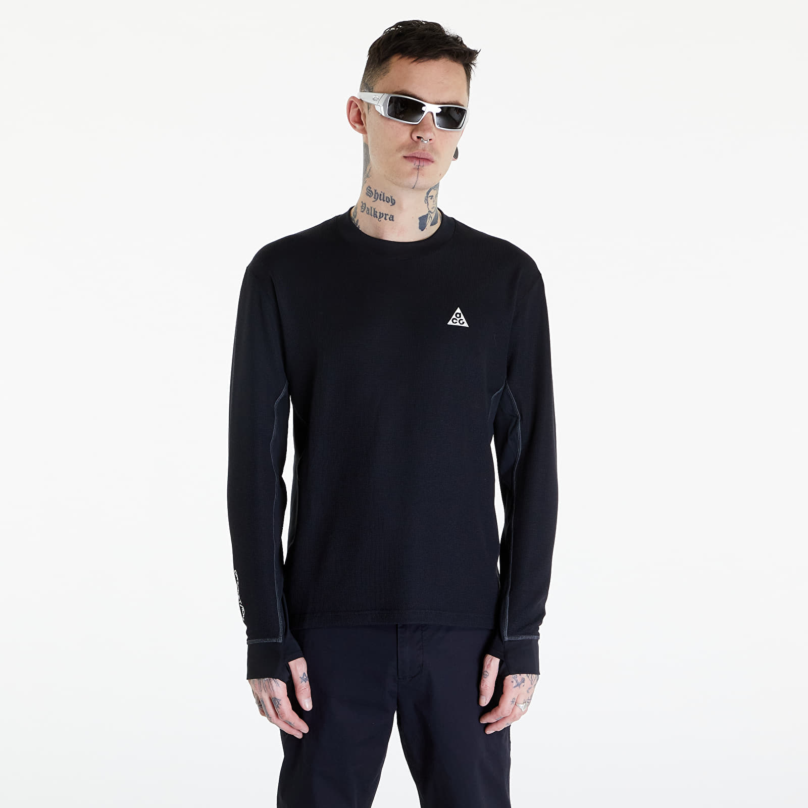 T shirts Nike ACG Dri FIT ADV Goat Rocks Men s Long Sleeve Winterized Top Black Anthracite Summit White Footshop