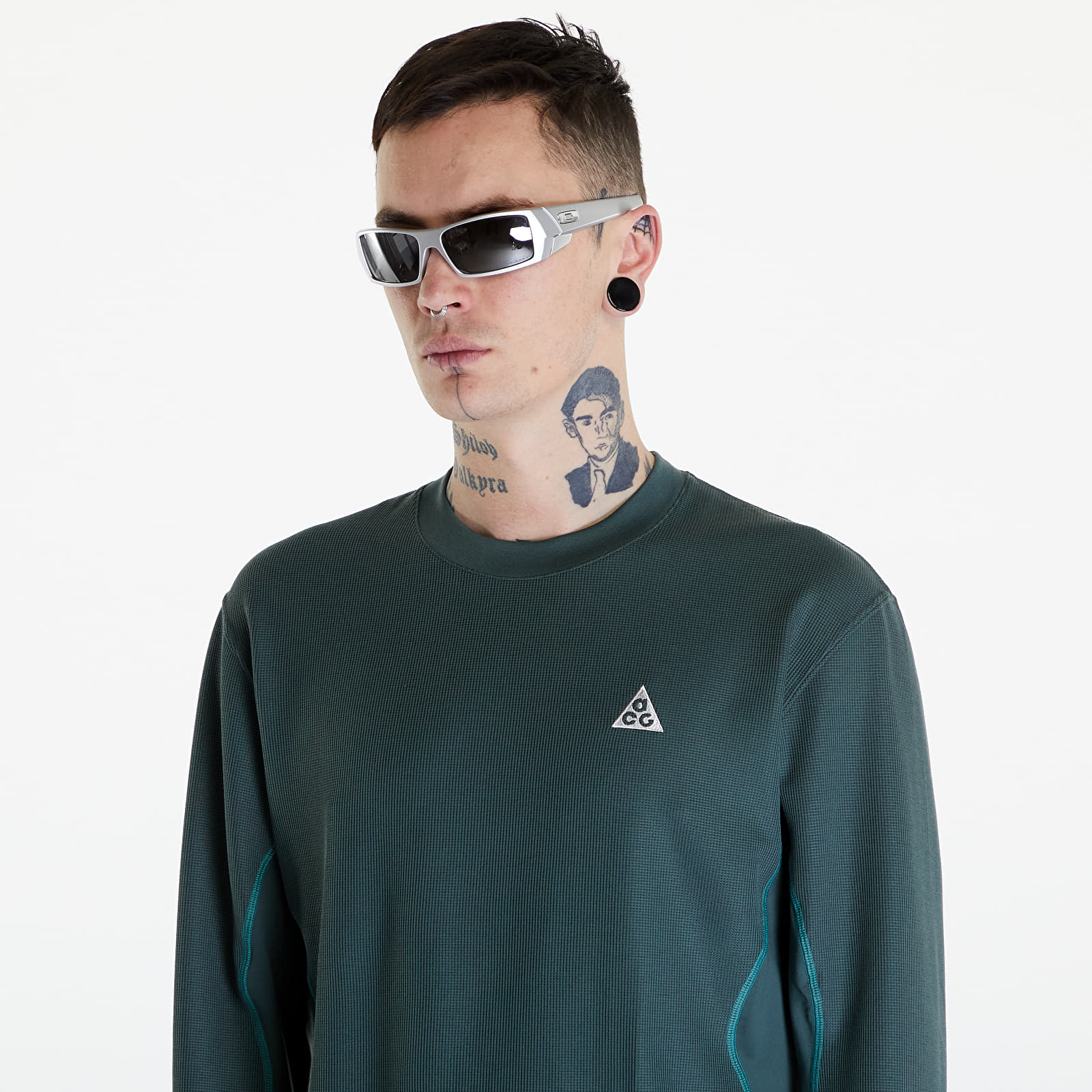 Tričká Nike ACG Dri-FIT ADV "Goat Rocks" Men's Long-Sleeve Winterized Top Vintage Green/ Bicoastal/ Summit White