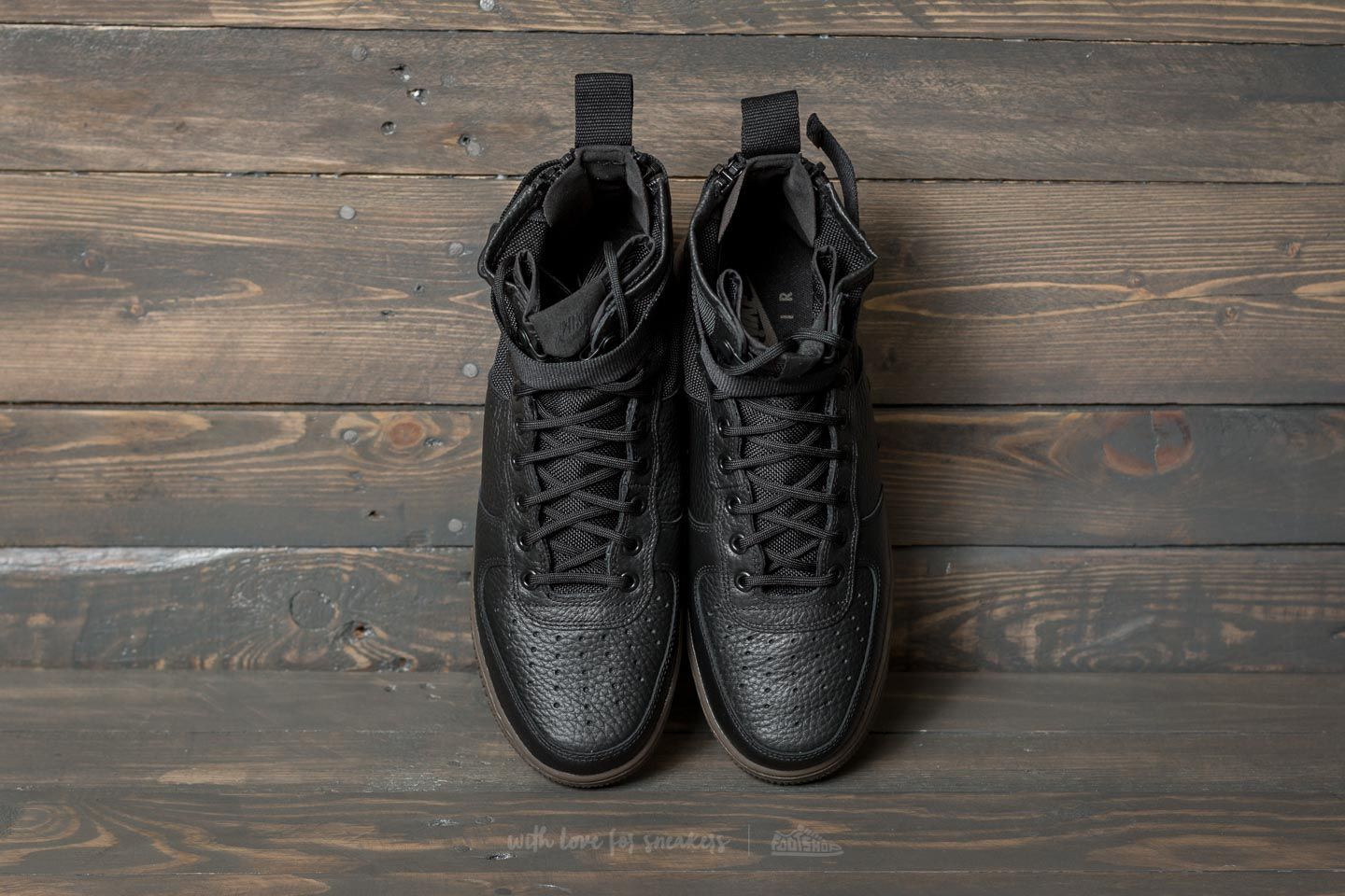 Men s shoes Nike SF Air Force 1 Mid Black Black Dark Hazel