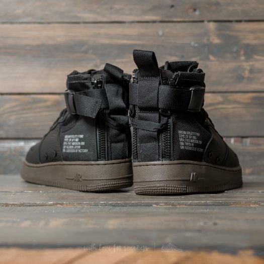 Nike sf air force 1 mid black dark hazel deals