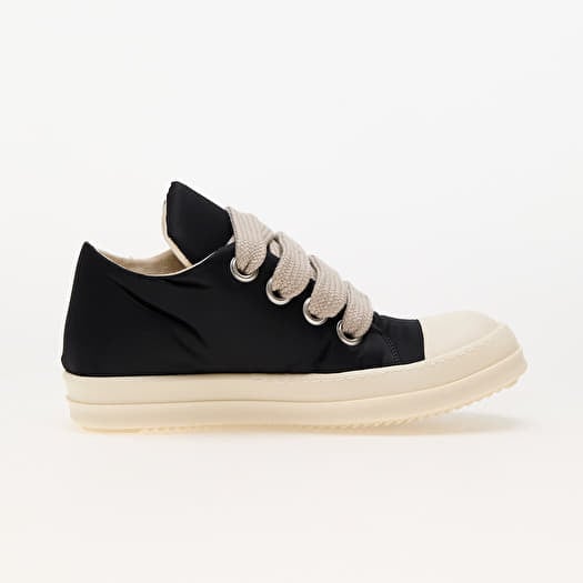 Men s shoes Rick Owens DRKSHDW Jumbo Lace Puffer Low Sneaks Black Pearl Milk Milk Footshop