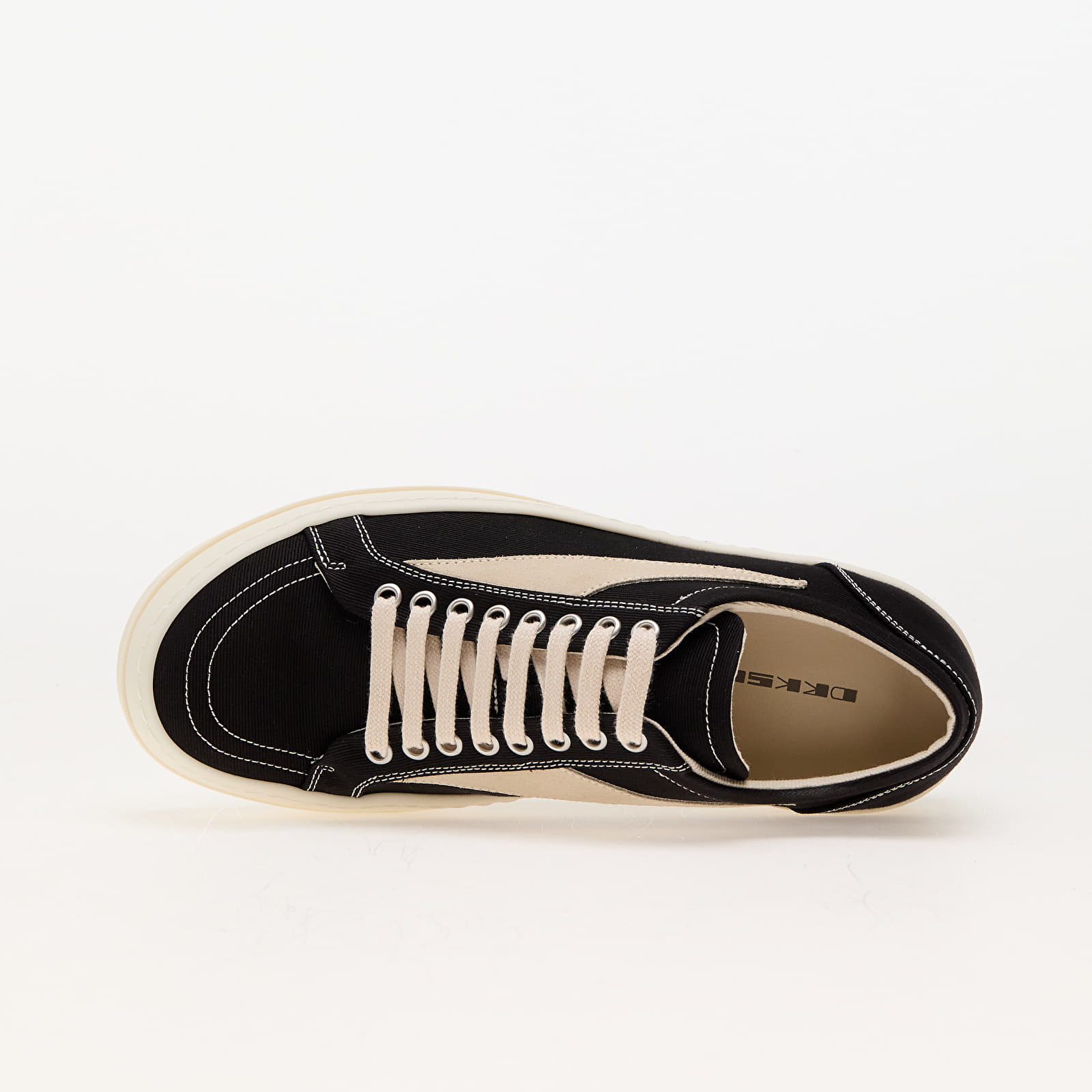 Men's shoes Rick Owens DRKSHDW Vintage Sneaks Black/ Milk/ Milk