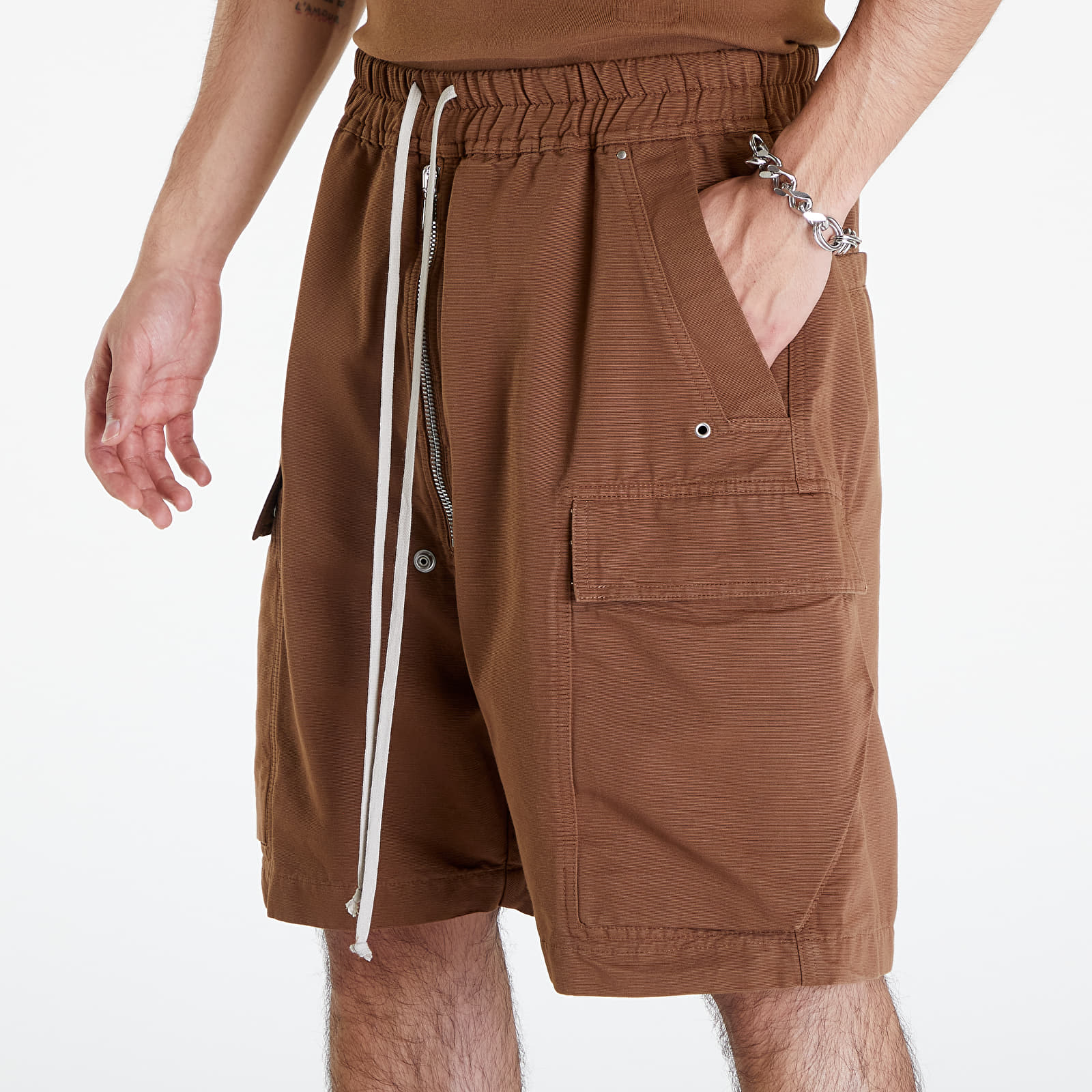 Šortky Rick Owens DRKSHDW Cargobela Shorts Khaki Brown