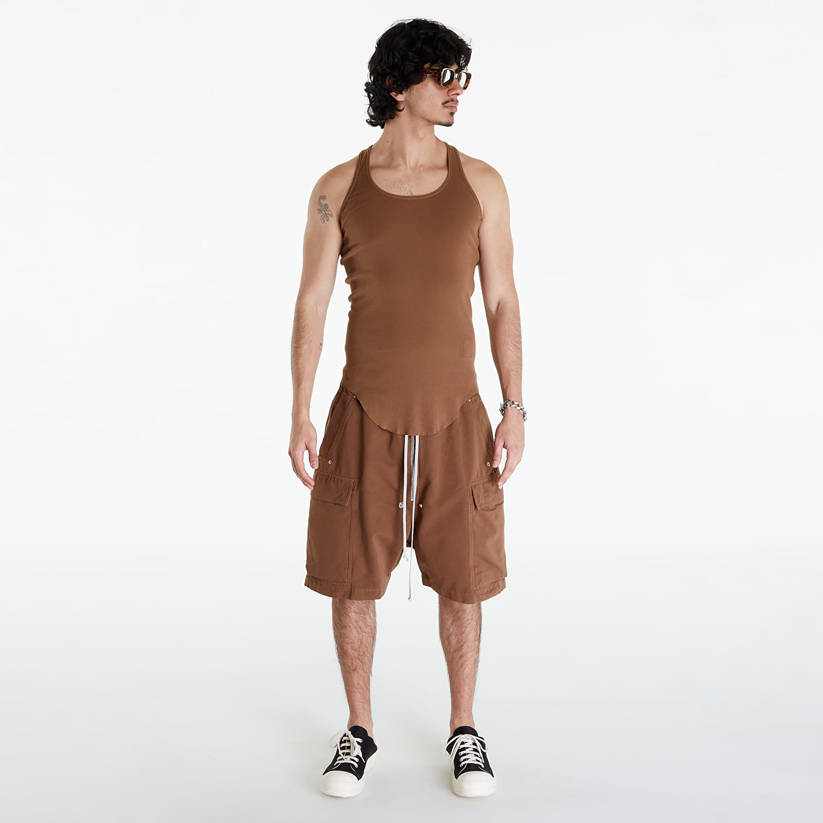 Šortky Rick Owens DRKSHDW Cargobela Shorts Khaki Brown