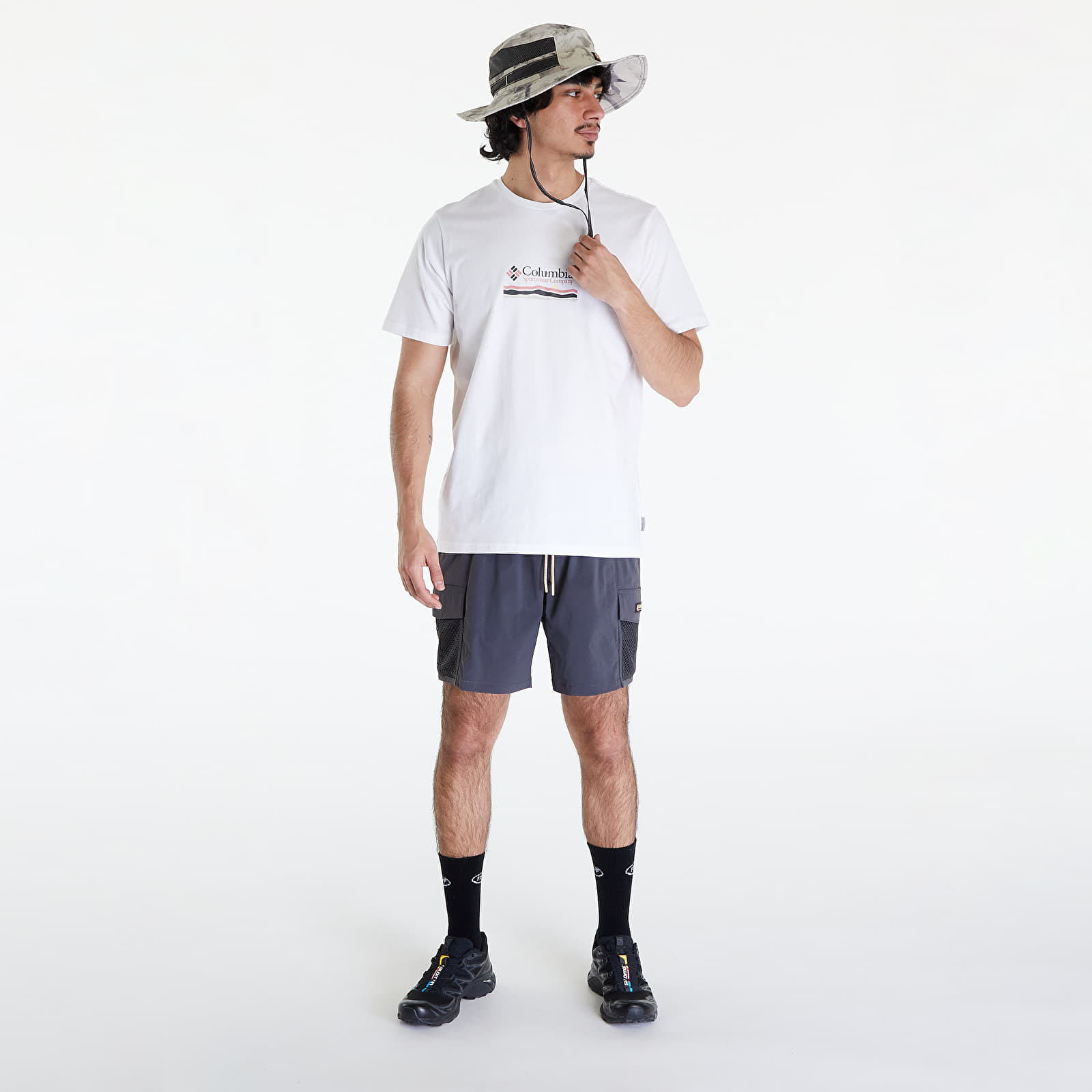 Koszulki Columbia Explorers Canyon™ Back Short Sleeve Tee White/ Heritage