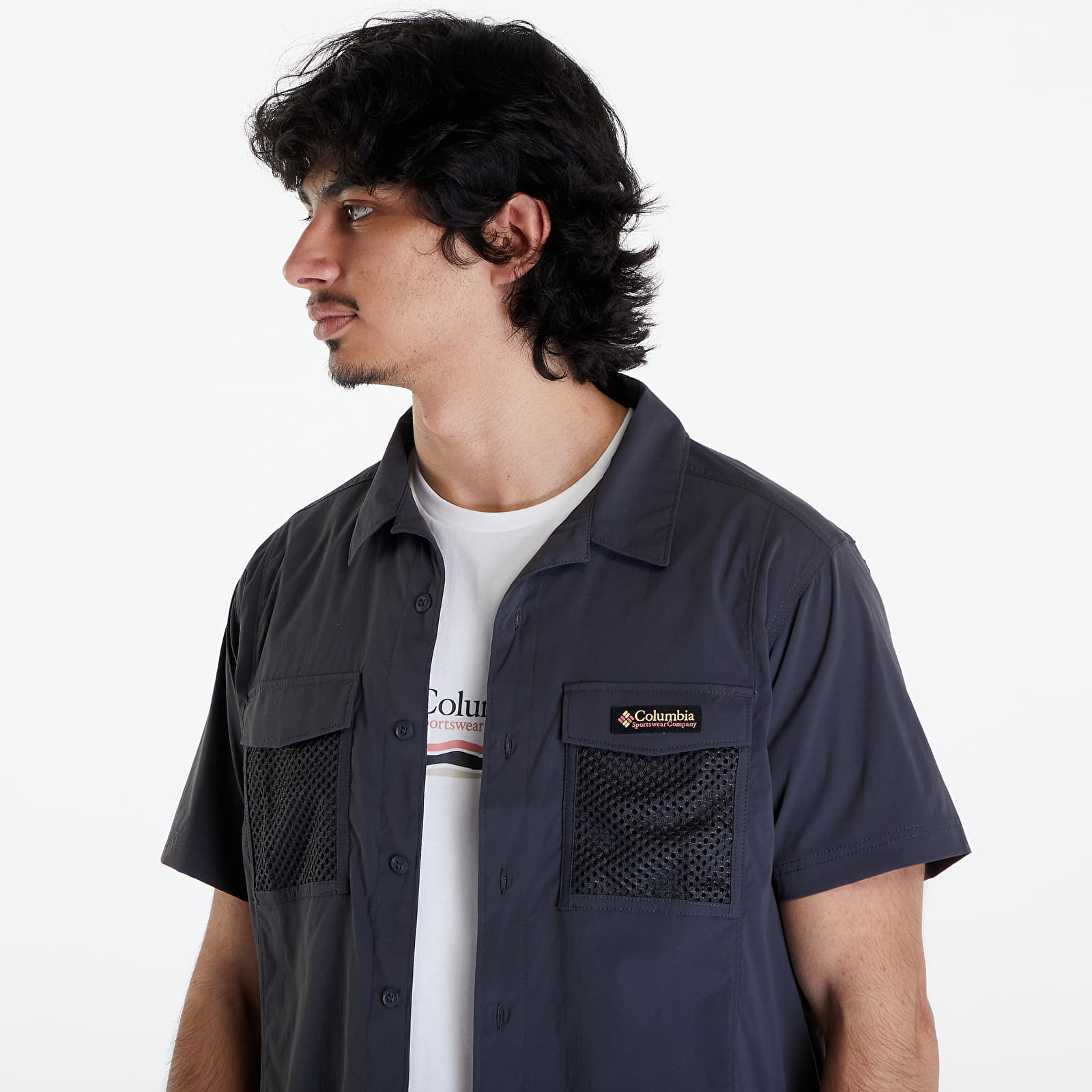 Camice Columbia Painted Peak™ Woven Short Sleeve Shirt Shark