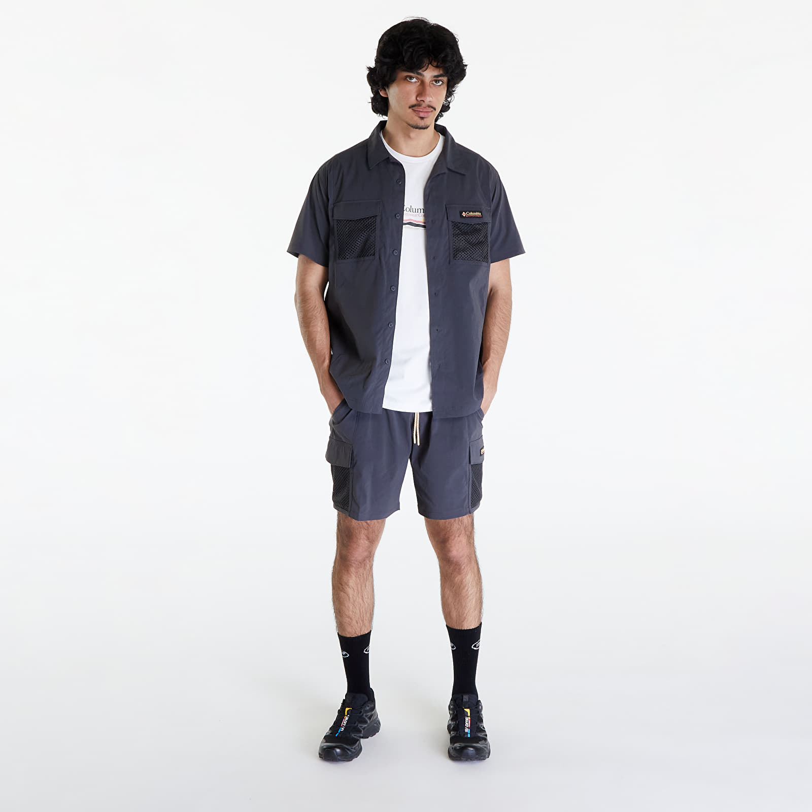 Camice Columbia Painted Peak™ Woven Short Sleeve Shirt Shark
