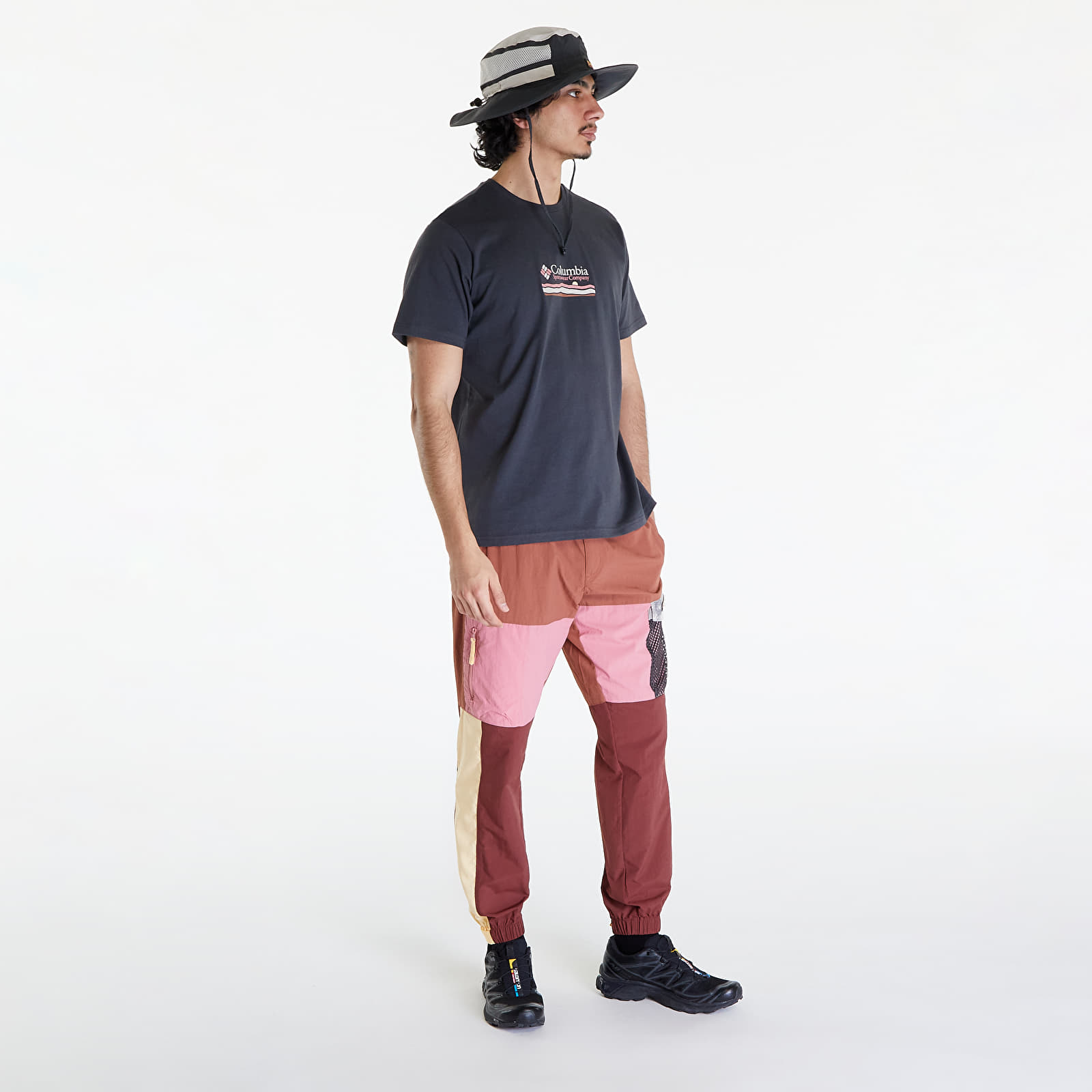 Männer T-Shirts Columbia Explorers Canyon™ Back Short Sleeve Tee Shark/ Heritage
