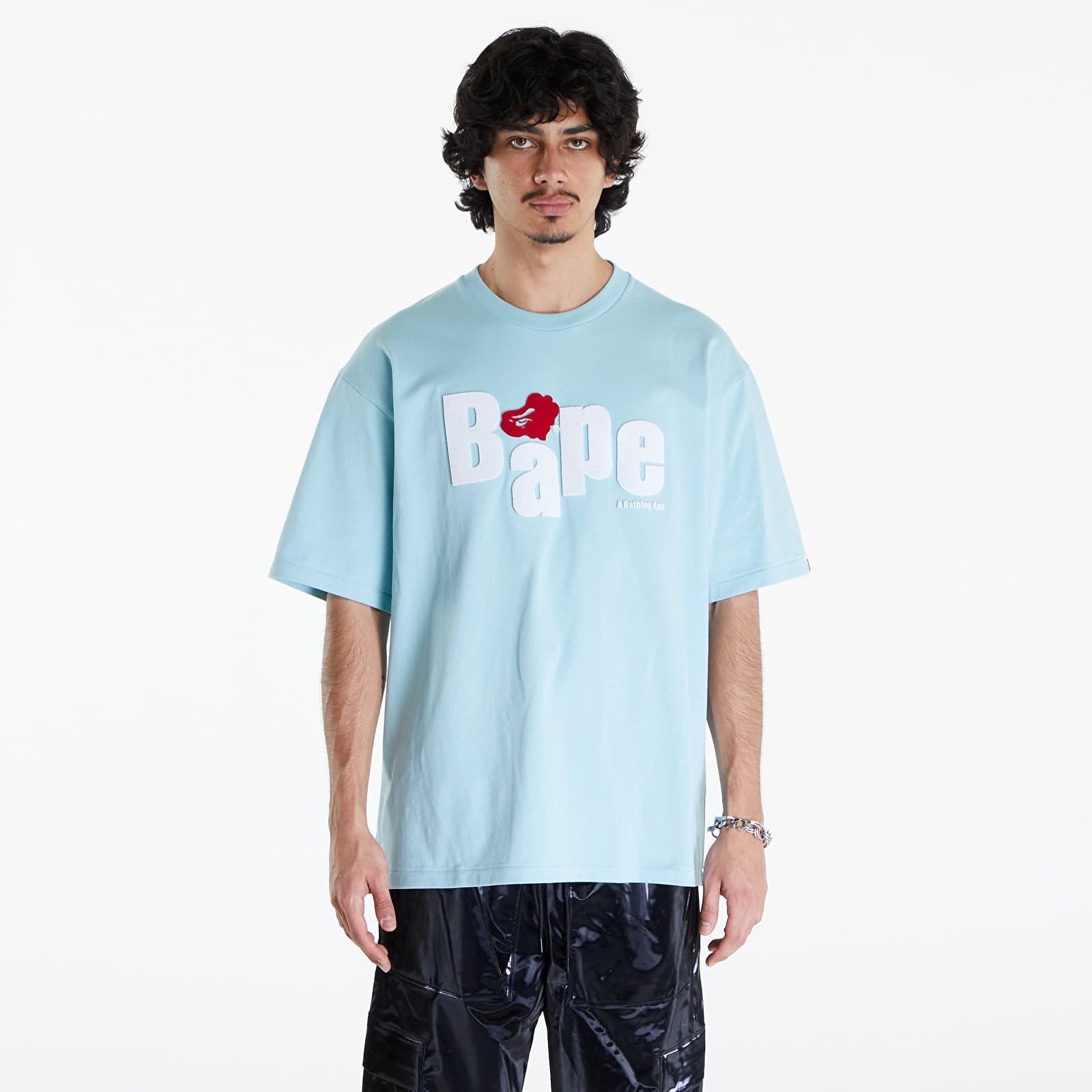 Tričká A BATHING APE Heart Ape Head Relaxed Fit Tee Sax