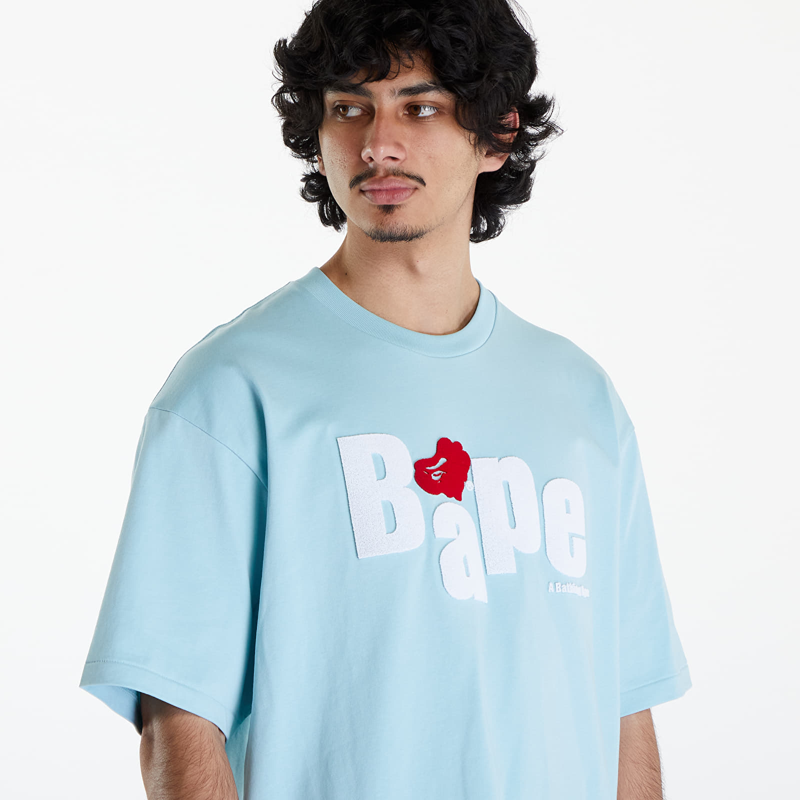 Koszulki A BATHING APE Heart Ape Head Relaxed Fit Tee Sax