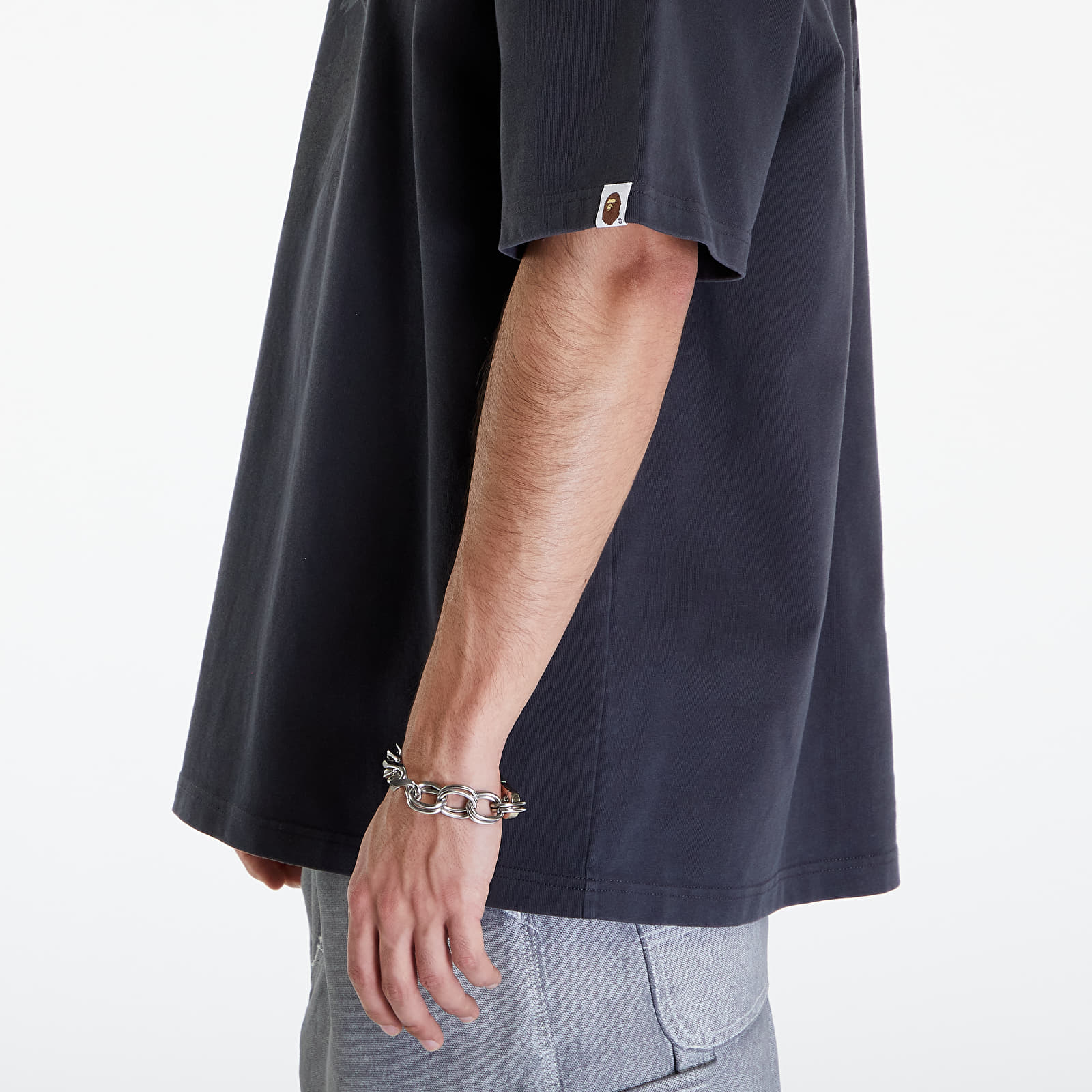 Koszulki A BATHING APE World Gone Mad Garment Dyed Tee Black
