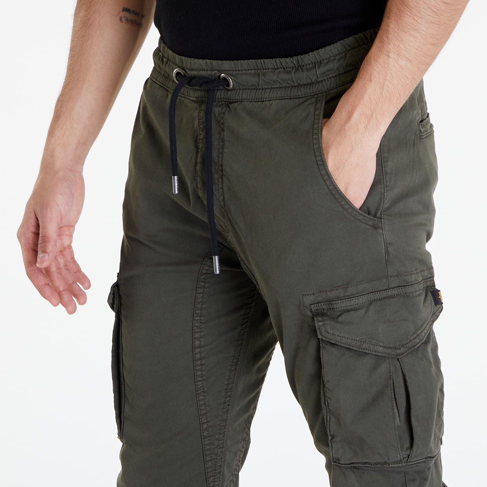 Nadrágok Alpha Industries Cotton Twill Jogger Grey/ Black