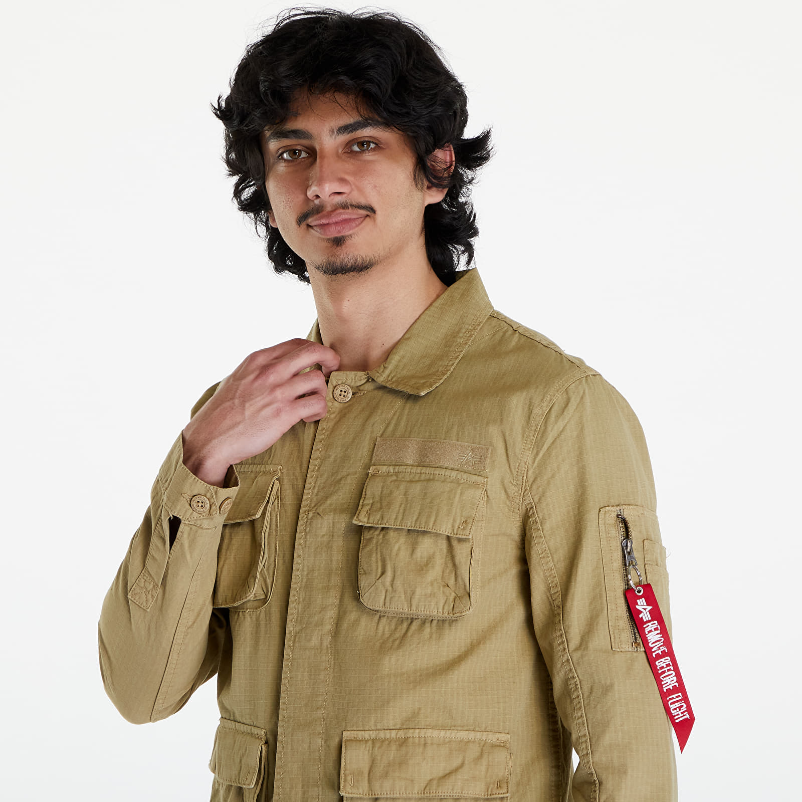 Jacken Alpha Industries Ripstop Cargo Overshirt Light Olive