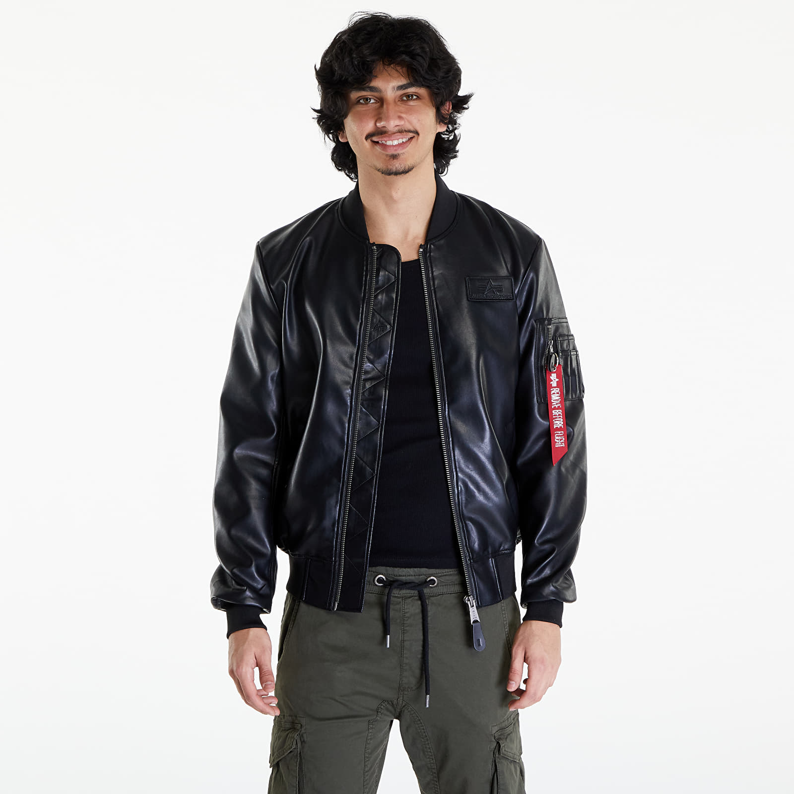 Vestes  Alpha Industries MA-1 VF Vegan Leather Black