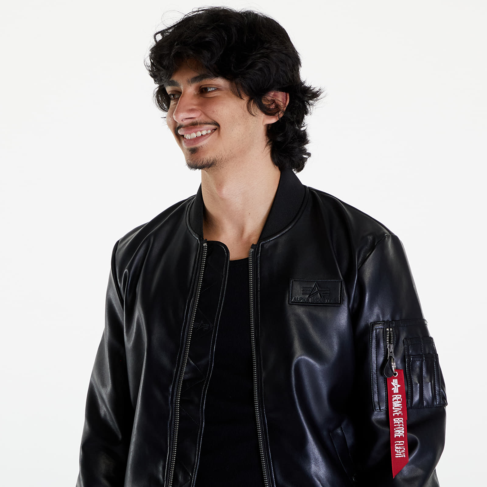 Vestes  Alpha Industries MA-1 VF Vegan Leather Black