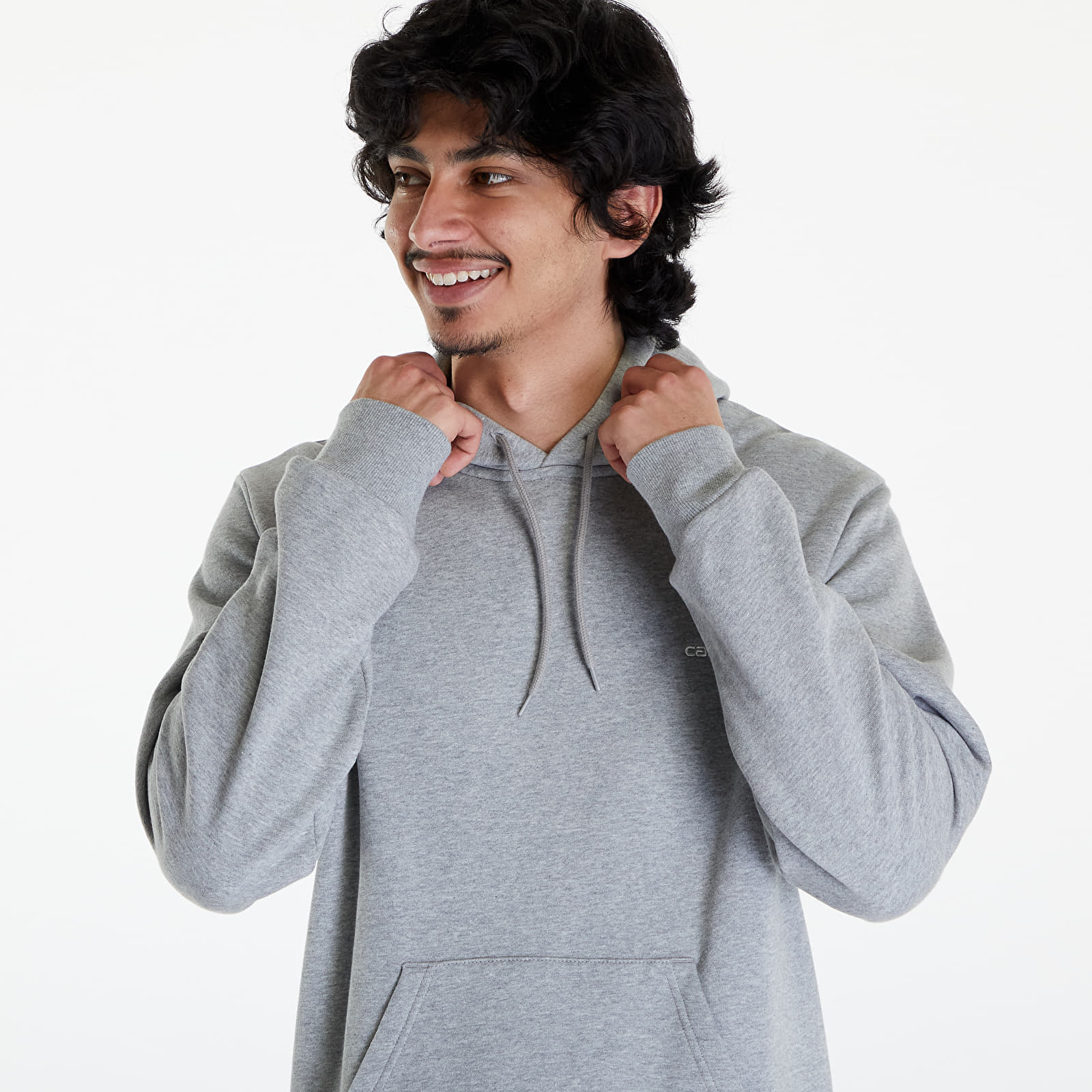 Bluzy Carhartt WIP Hooded Script Embroidery Sweat UNISEX Grey Heather/ White