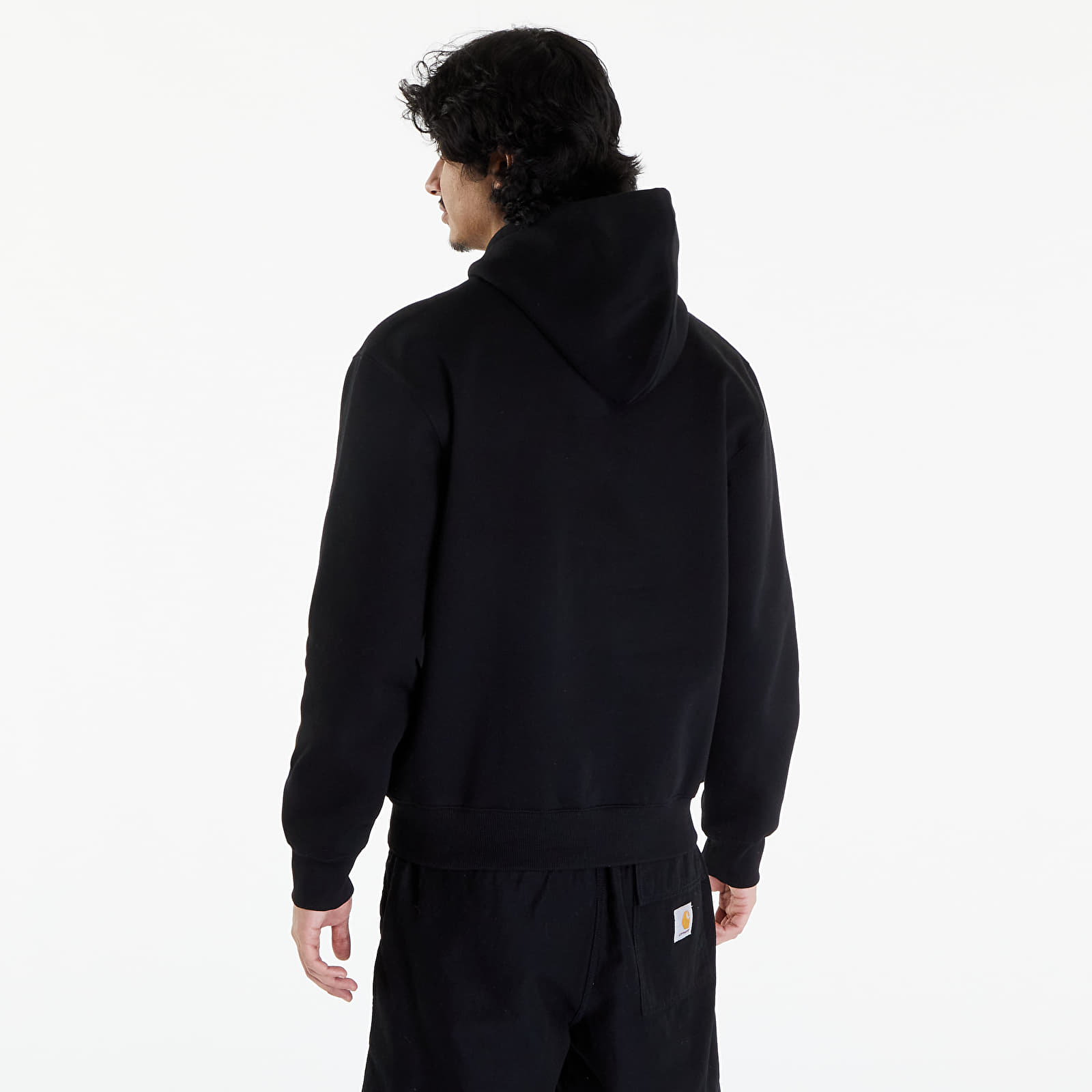 Mikiny a svetre Carhartt WIP Hooded Carhartt Sweat Black/ White 