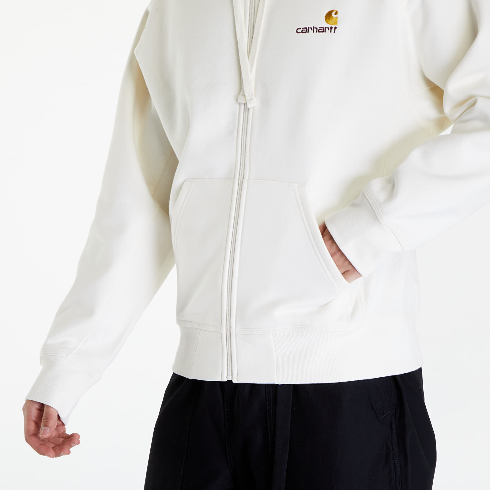 Hoodies and sweatshirts  Carhartt WIP Hooded American Script Jacket UNISEX Wax