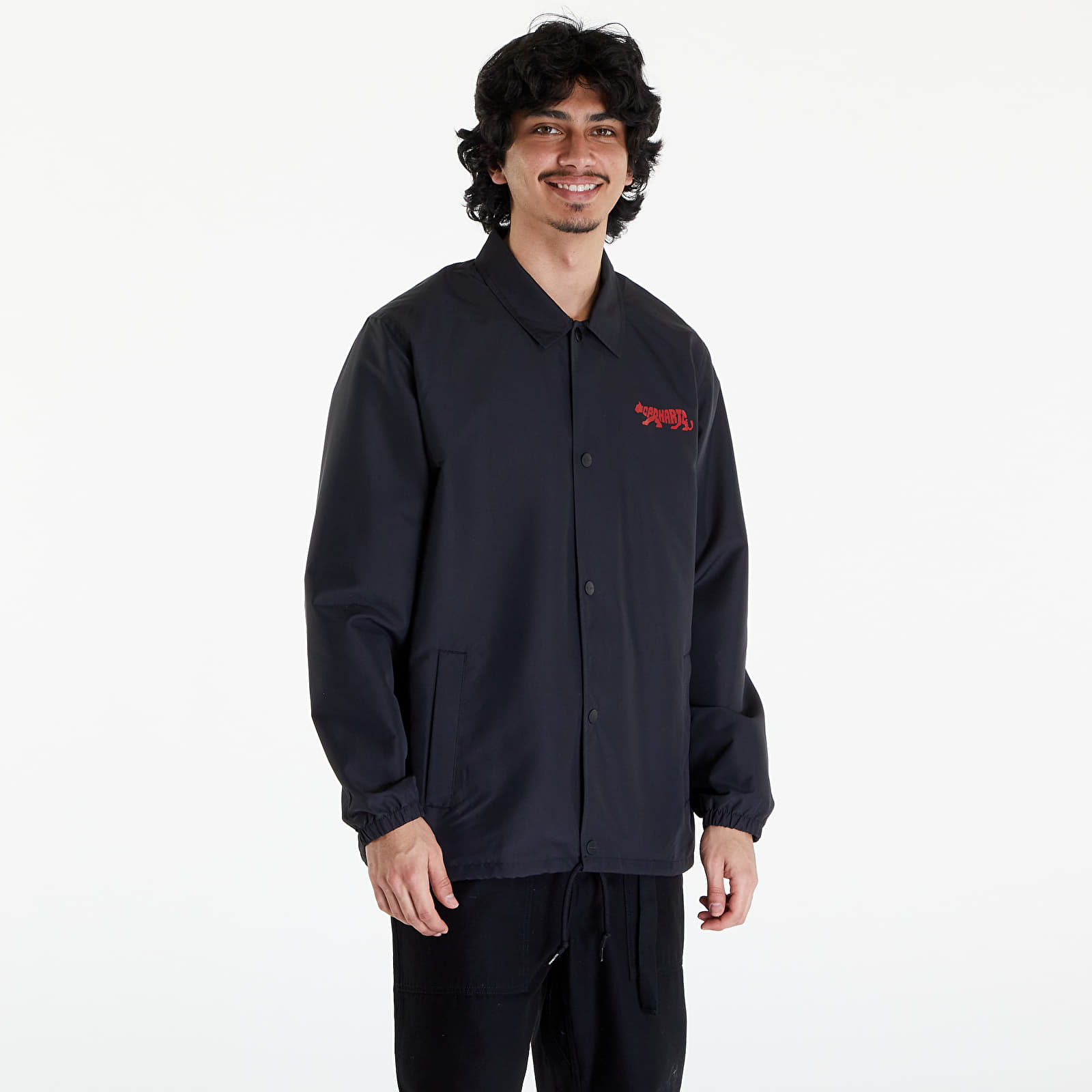 Jackets Carhartt WIP Rocky Coach Jacket UNISEX Black Samba White Footshop