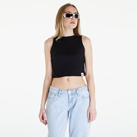 Tank Top Calvin Klein Jeans Seaming Rib Tank Top Black