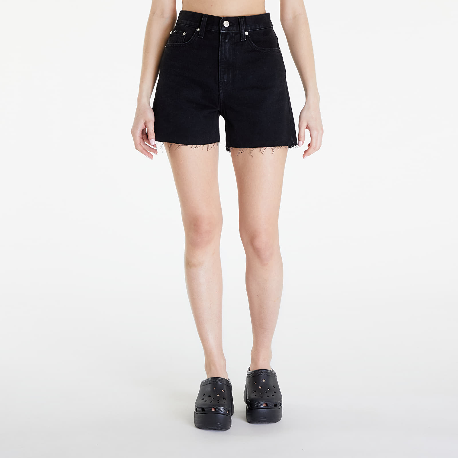 Rövidnadrágok Calvin Klein Jeans Mom Shorts Denim Black