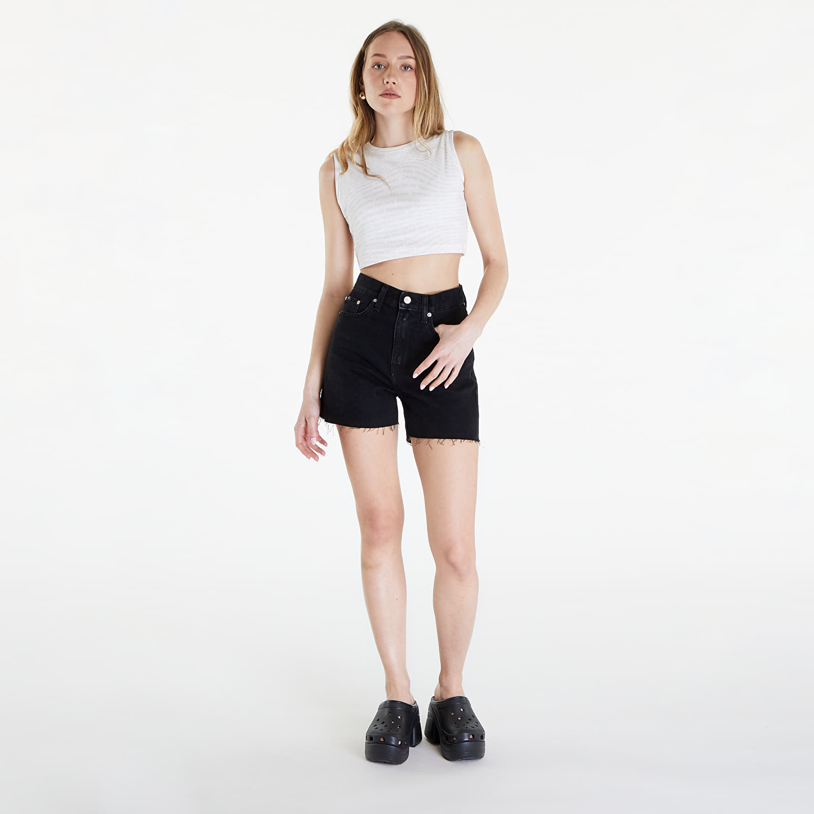 Shorts Calvin Klein Jeans Mom Shorts Denim Black | Footshop