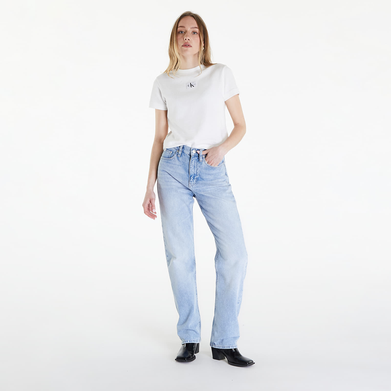 Jeans Calvin Klein Jeans High Rise Straight Jeans Denim Light