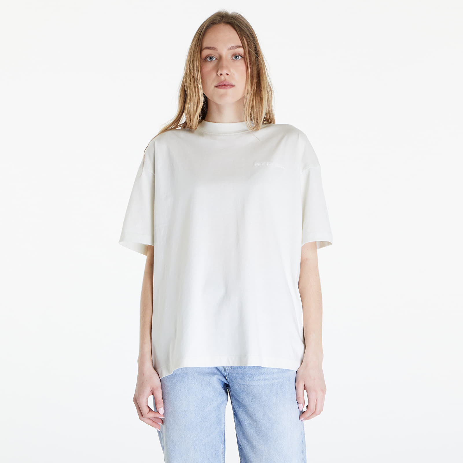 Levně Calvin Klein Jeans Embroidered Slogan T-Shirt Icicle