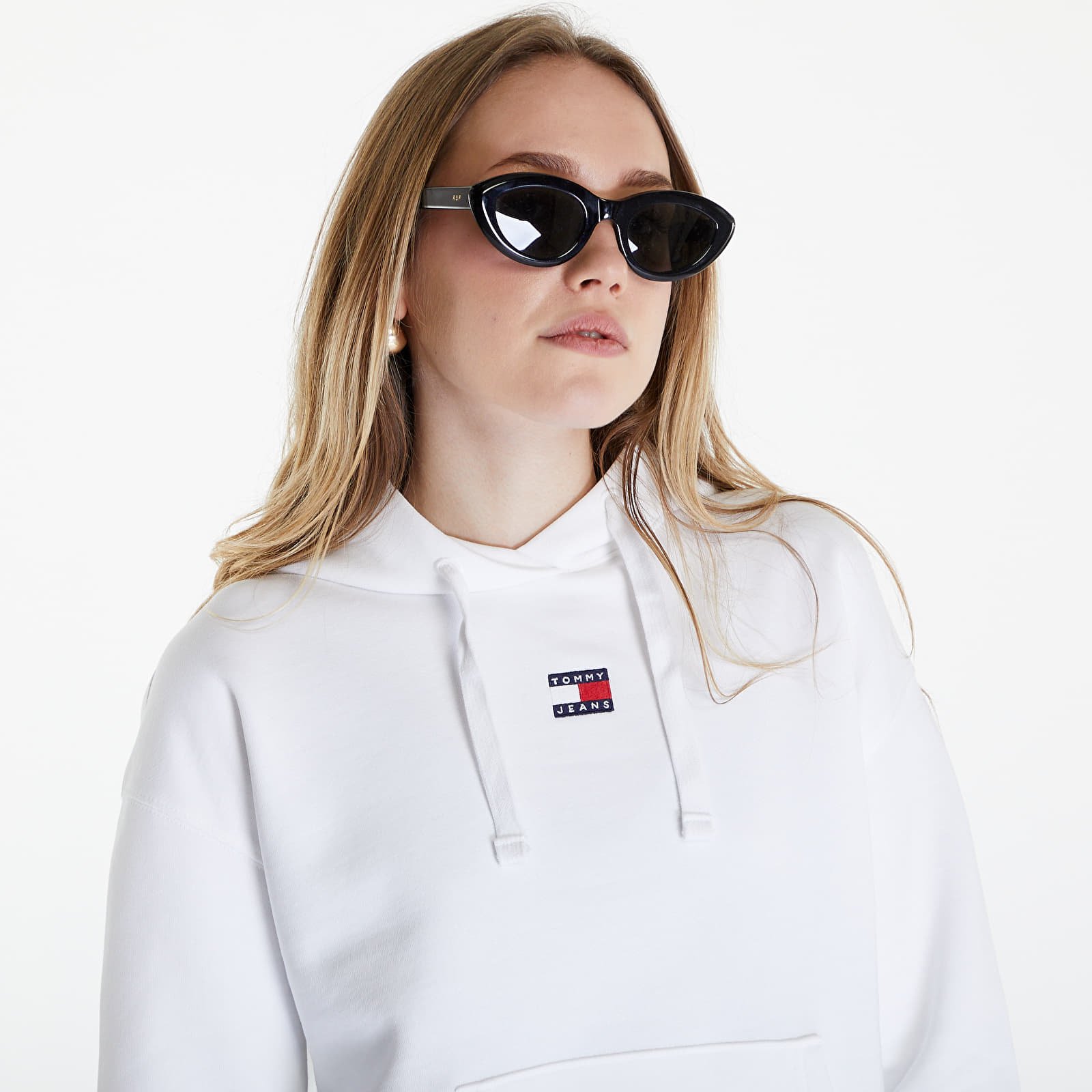 Φούτερ Tommy Jeans Boxy Badge Hoodie White