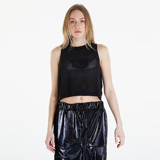 Tielko Tommy Jeans Open Stitch Flag Tank Top Black
