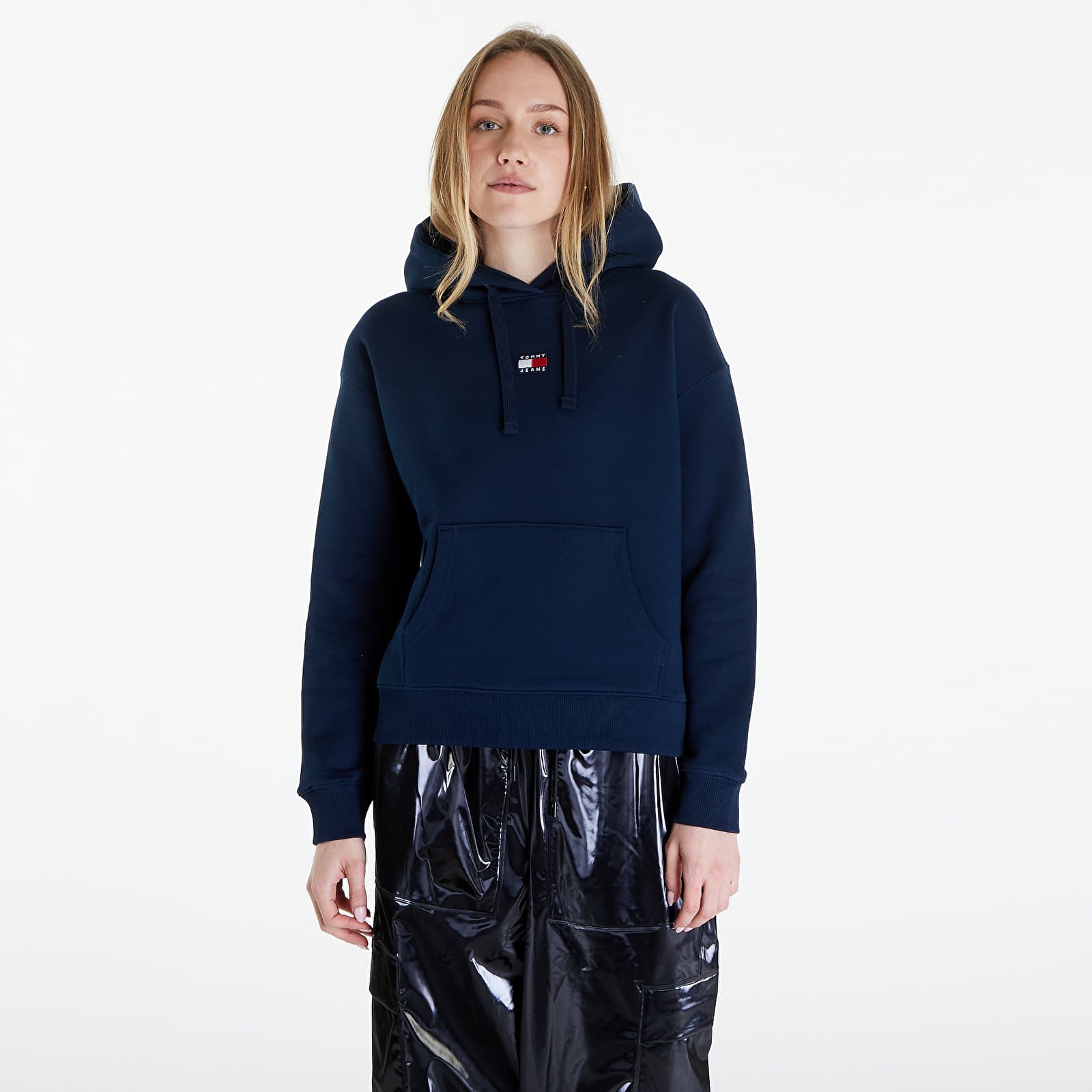 Mikiny Tommy Jeans Boxy Badge Hoodie Dark Night Navy