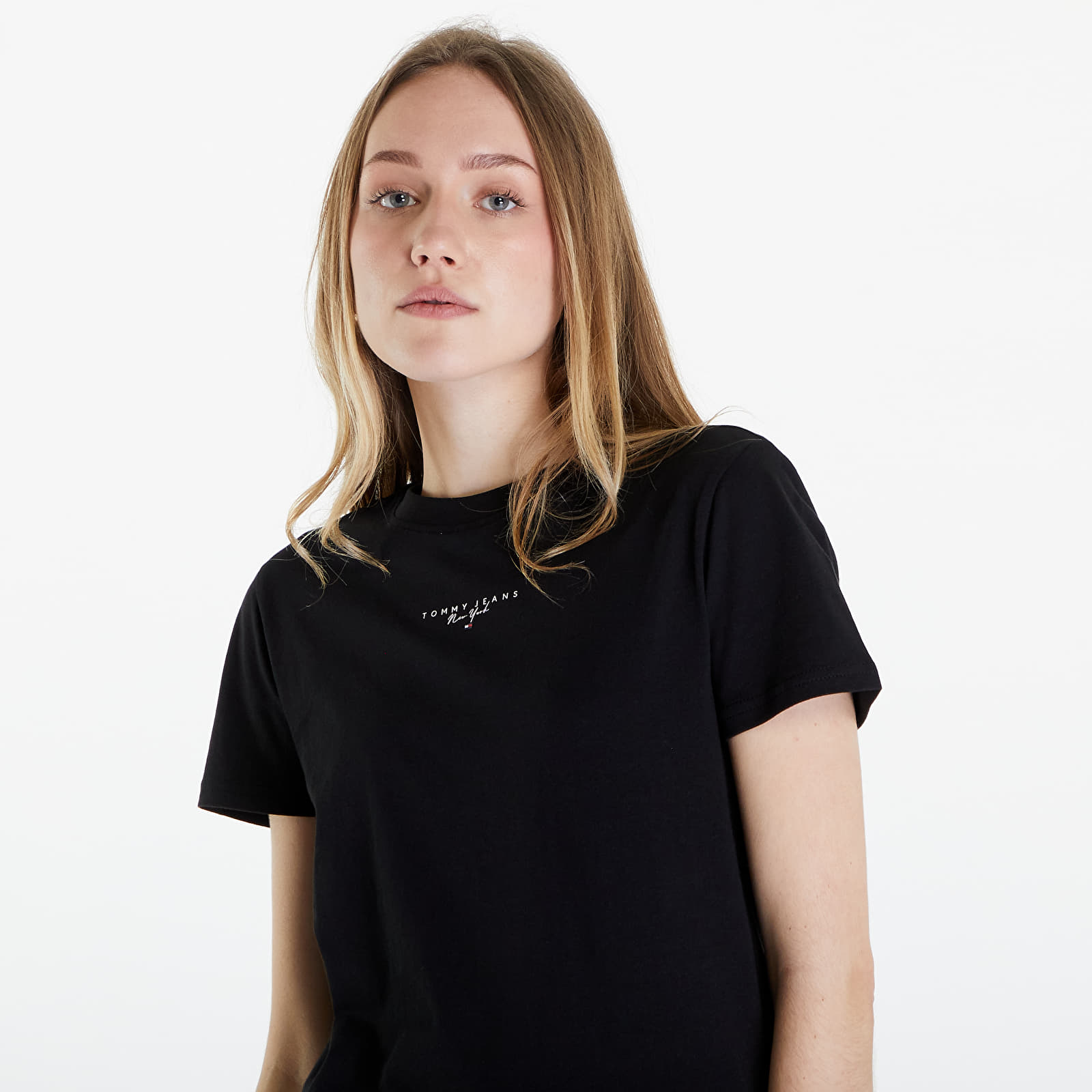 Koszulki Tommy Jeans Essential Logo Tee Black